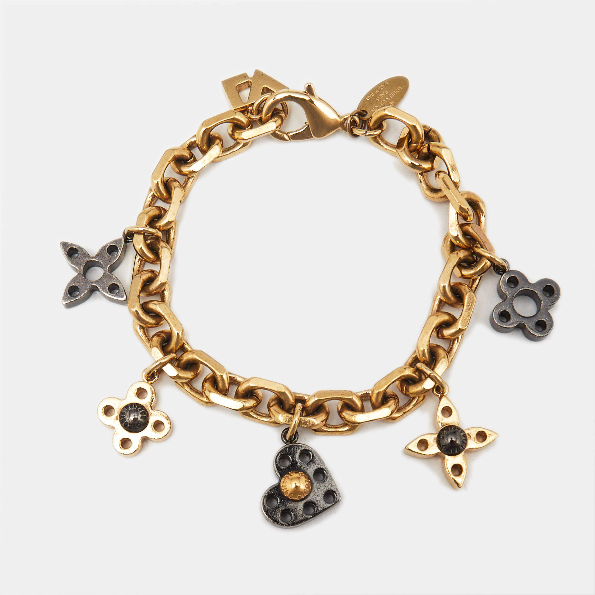 Louis Vuitton Love Letter Timeless Two Tone Charm Bracelet
