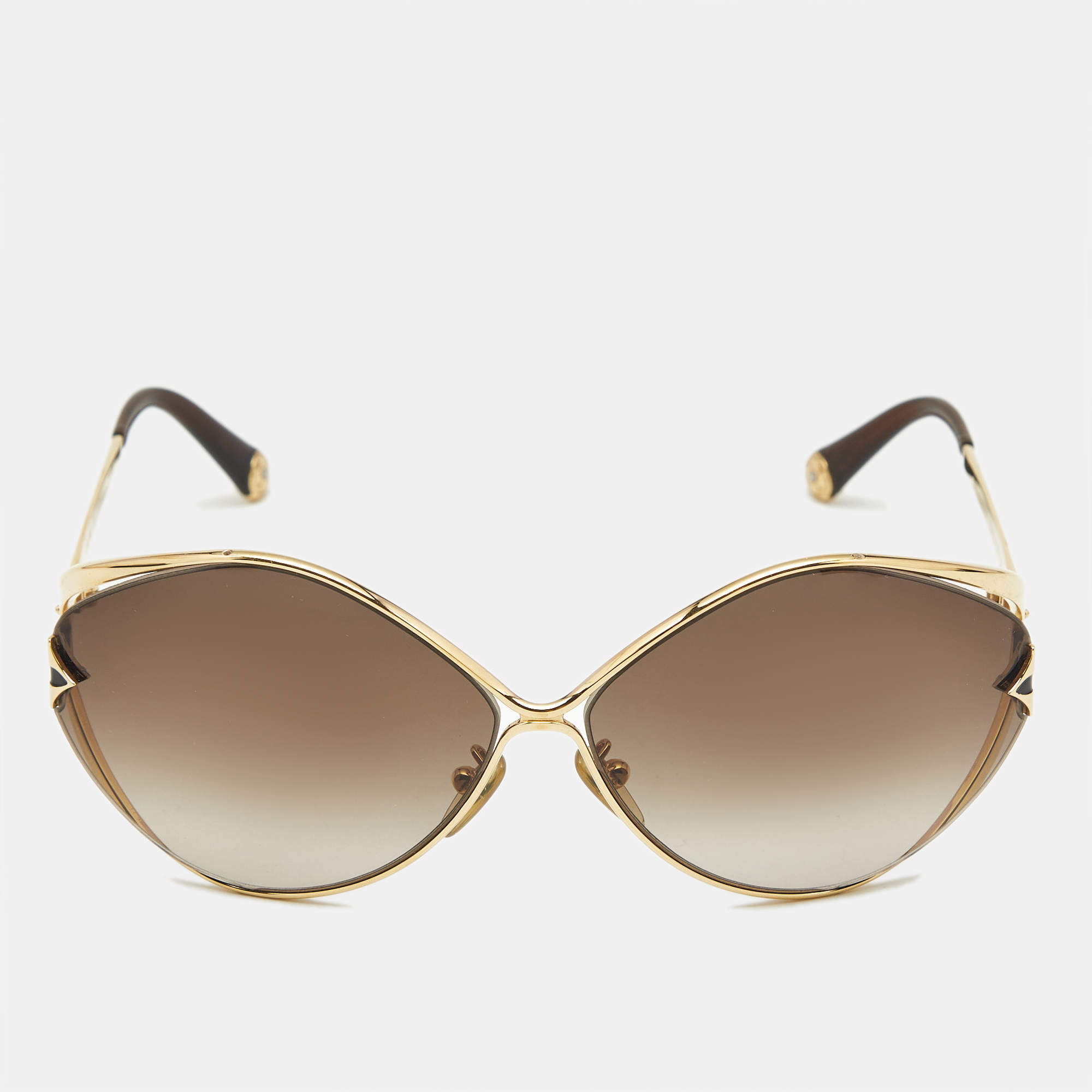 Louis Vuitton Gold Tone/Brown Gradient Z0410U Laurel Sunglasses