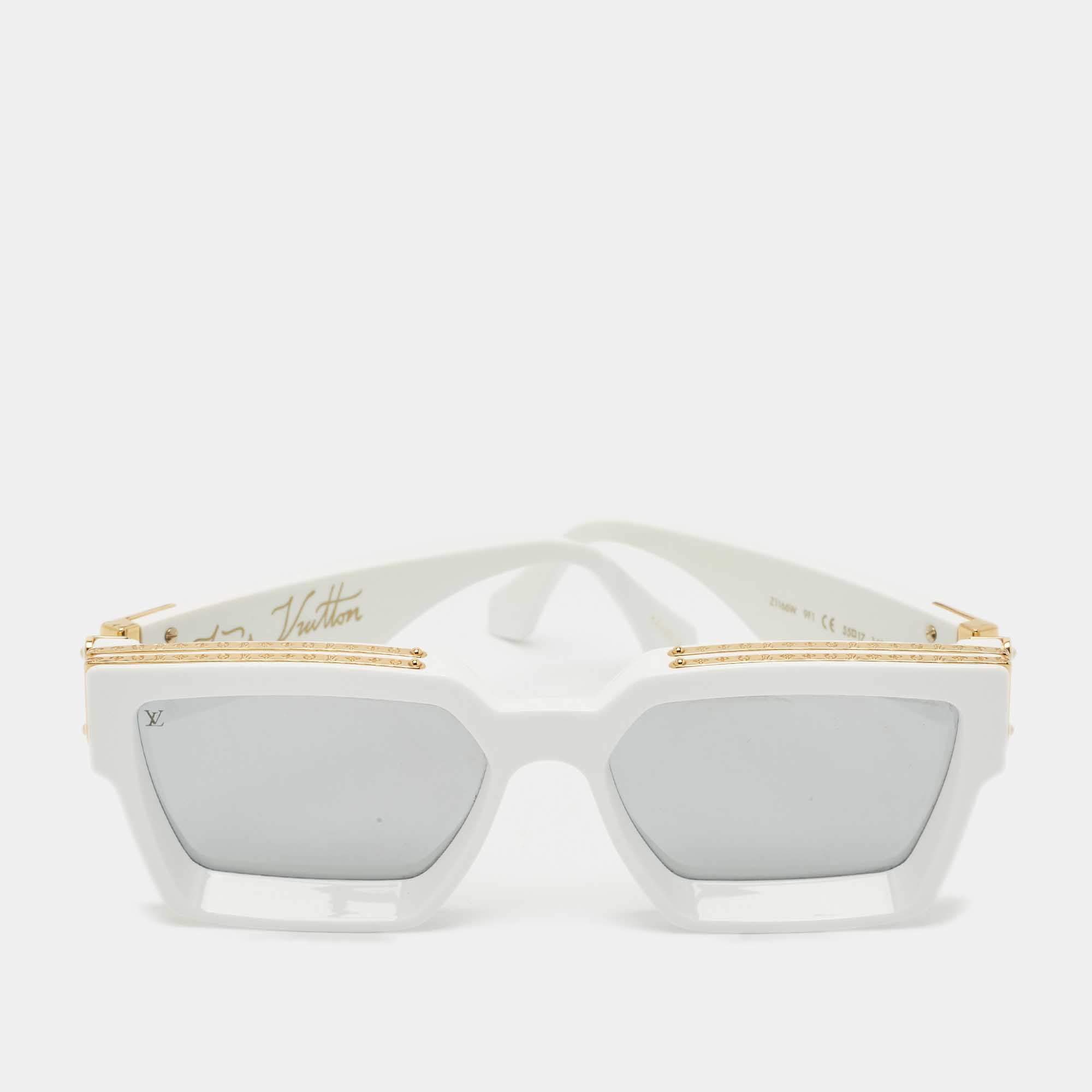 Pre Owned Louis Vuitton White Mirrored Z1166W 1.1 Millionaires Sunglasses