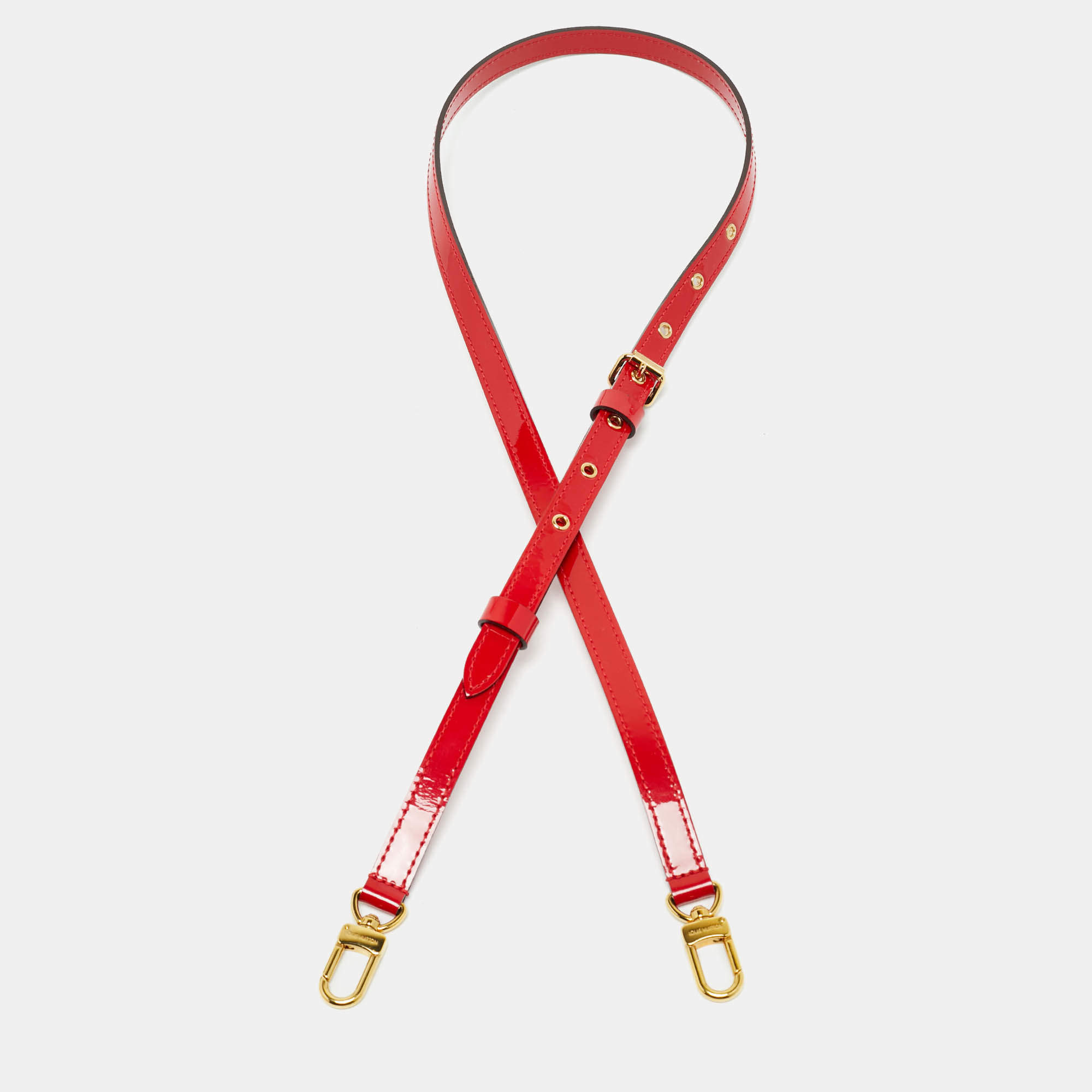 Pre Owned حزام حقيبة كتف لويس فيتون سيريز جلد لامع قابل للتعديل