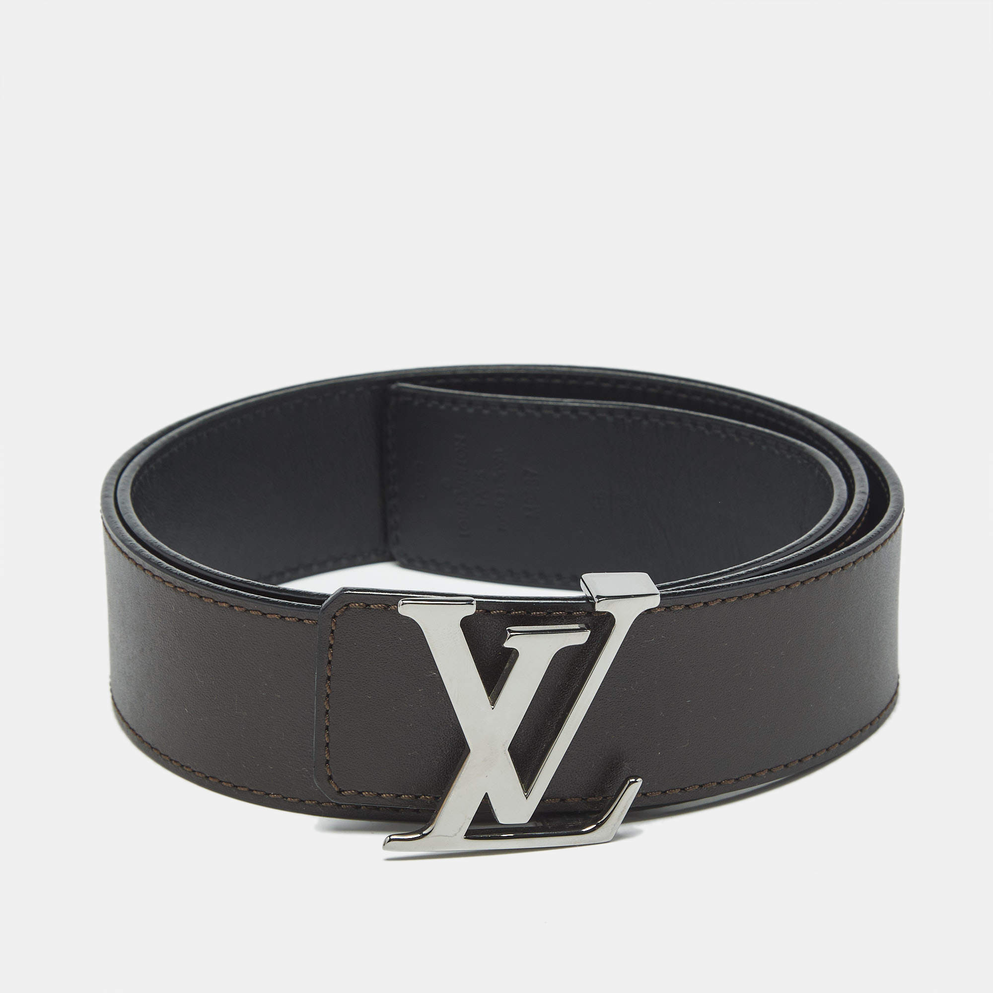 Louis Vuitton Red Leather LV Initiales Belt Size 85CM Louis