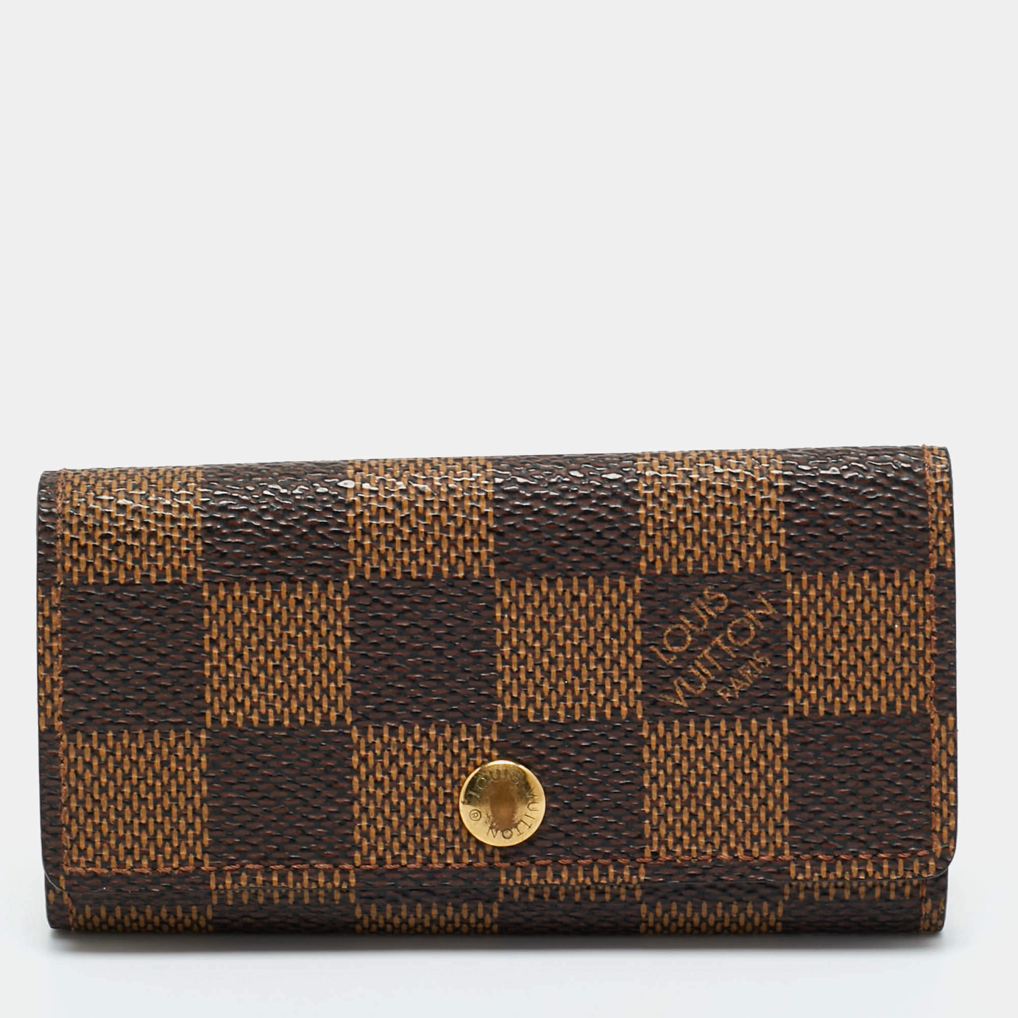Pre Owned Louis Vuitton Damier Ebene Canvas 4 Key Holder