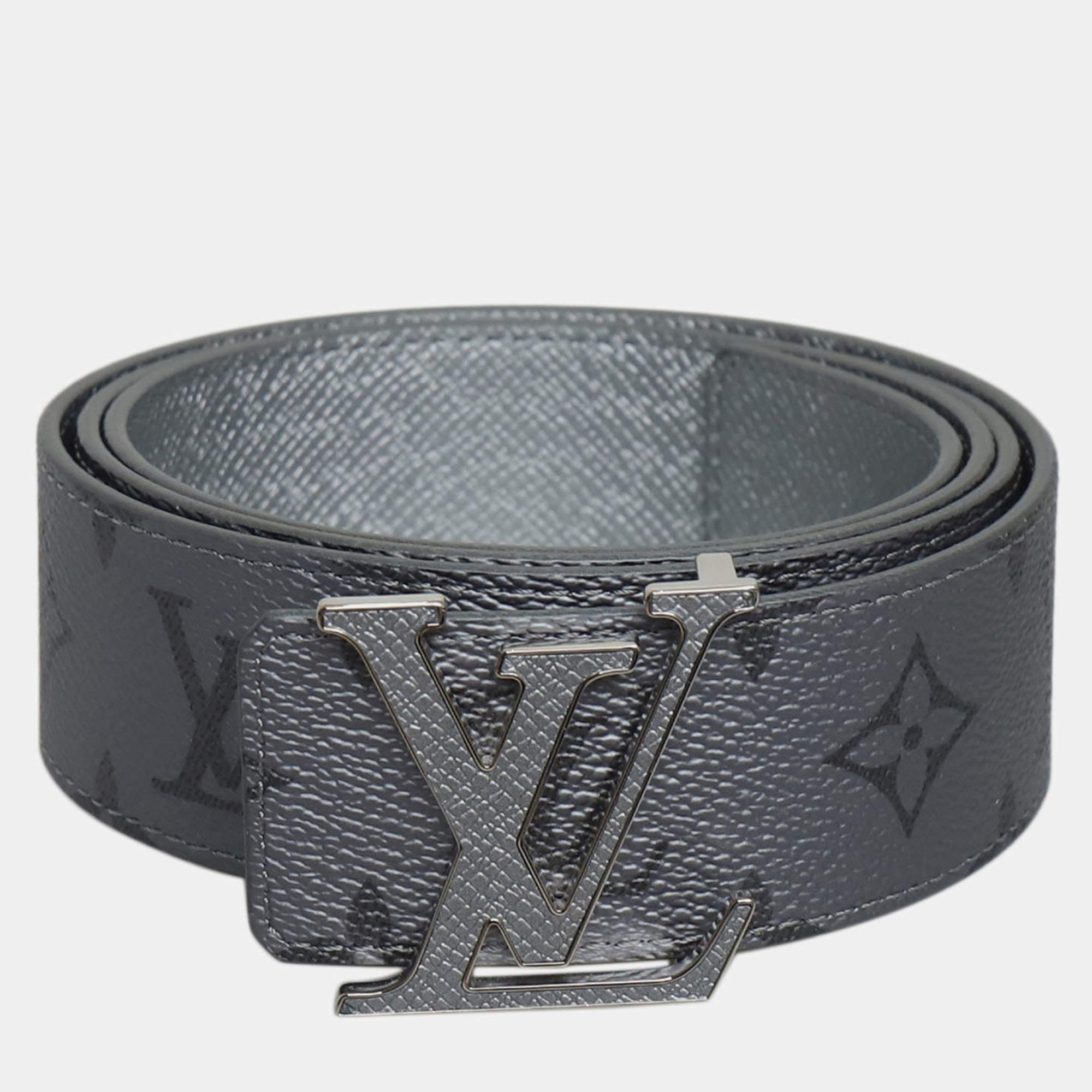 Pre Owned Louis Vuitton Monogram Reverse Initiales Taigarama 40MM Belt