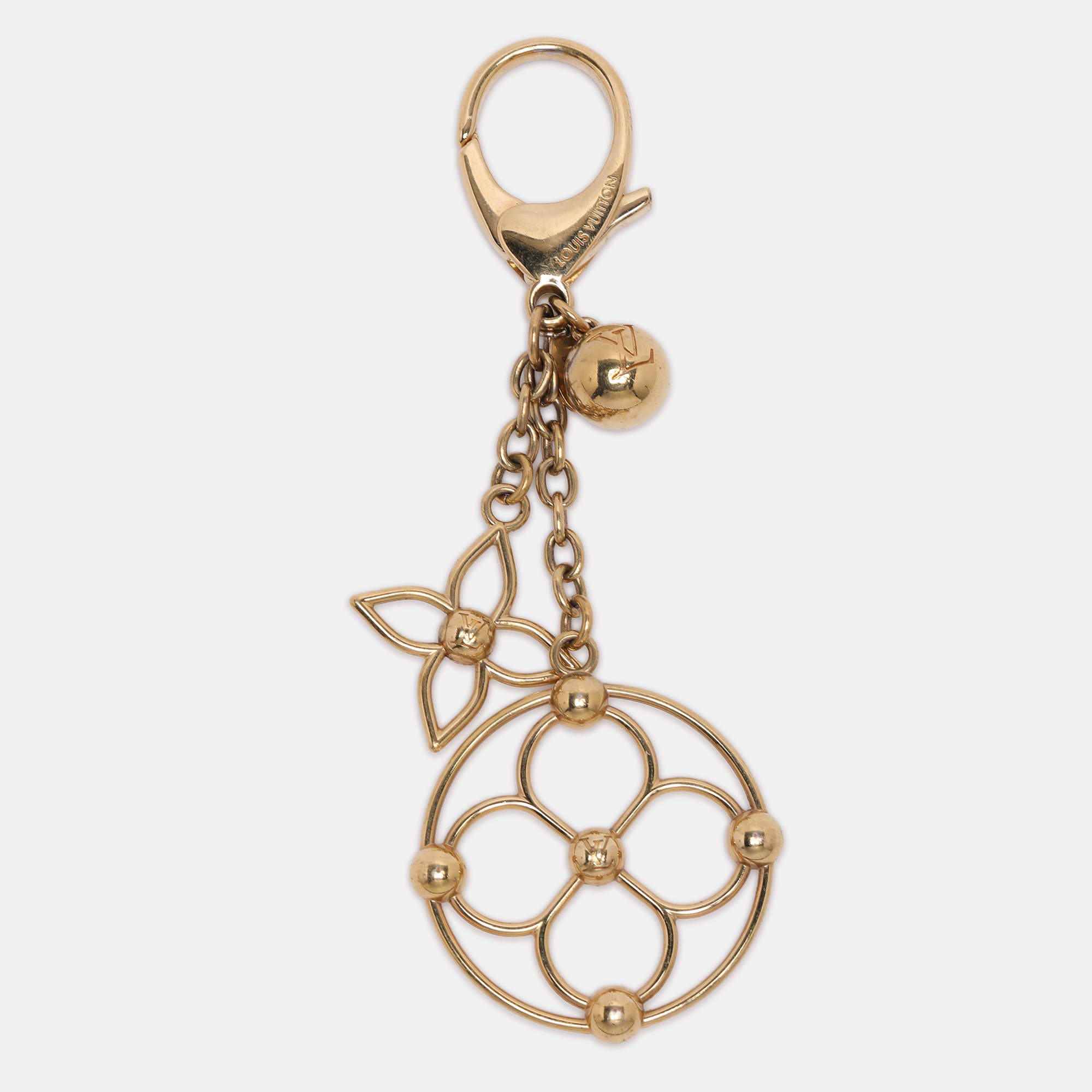 Pre Owned Louis Vuitton Bloomy Gold Tone Bag Charm