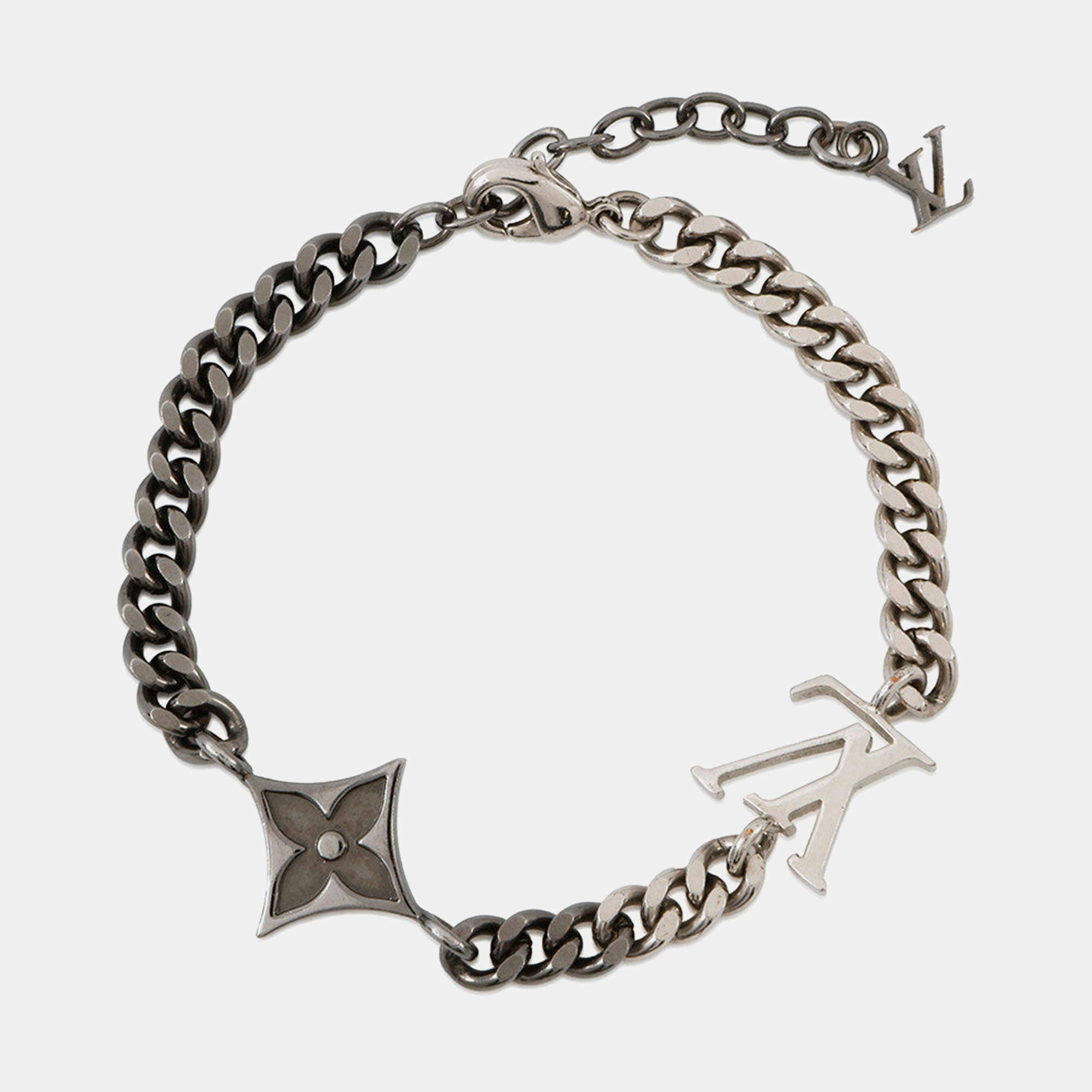 Pre Owned Louis Vuitton Bracelet Instinct Chrome/Silver Metal