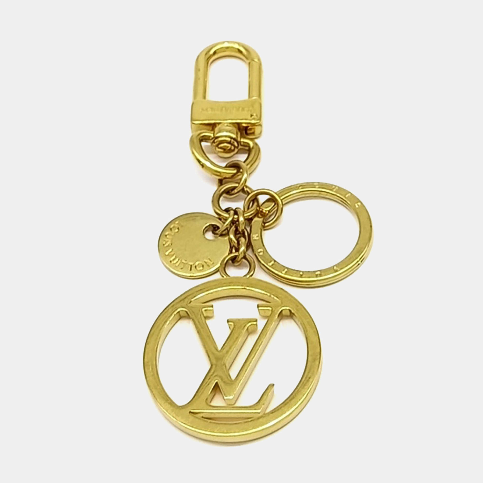 مملوكة مسبقًا Louis Vuitton Gold Plated  Circle Keychain and Bag Charm