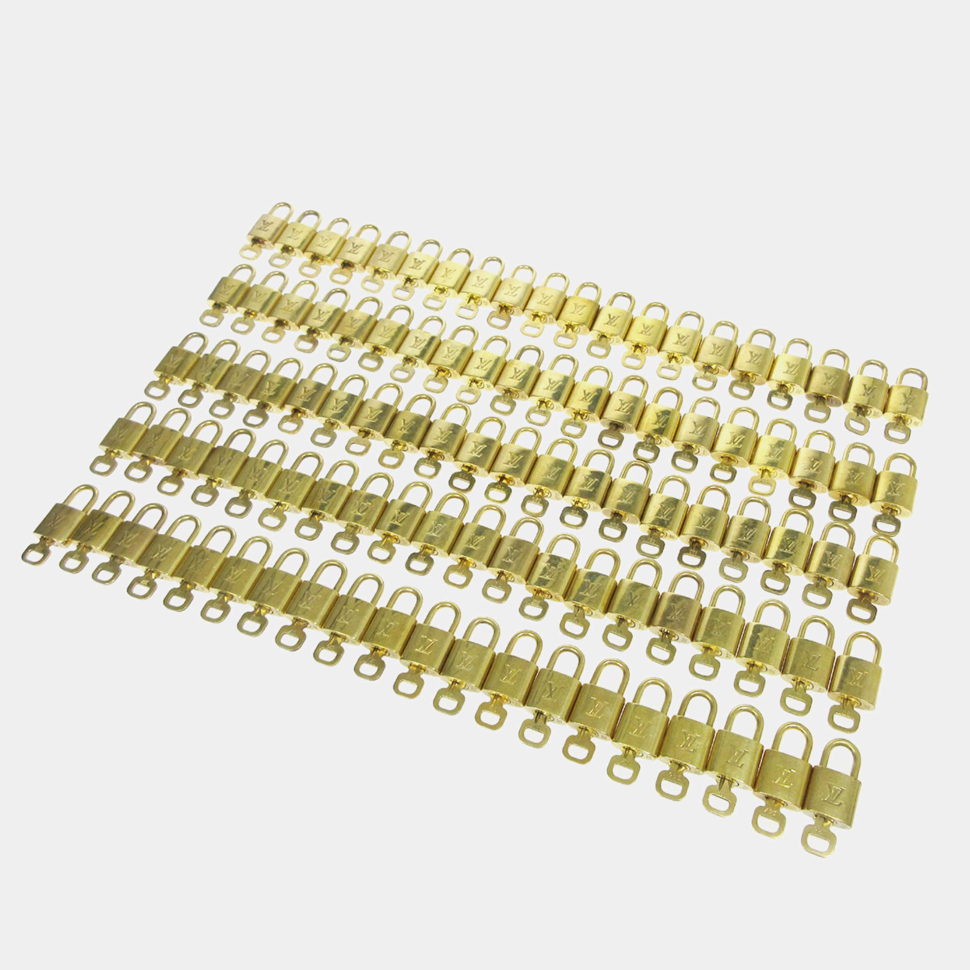 مملوكة مسبقًا Louis Vuitton Padlock & Key Bag Accessories Charm 100 Piece Set Gold