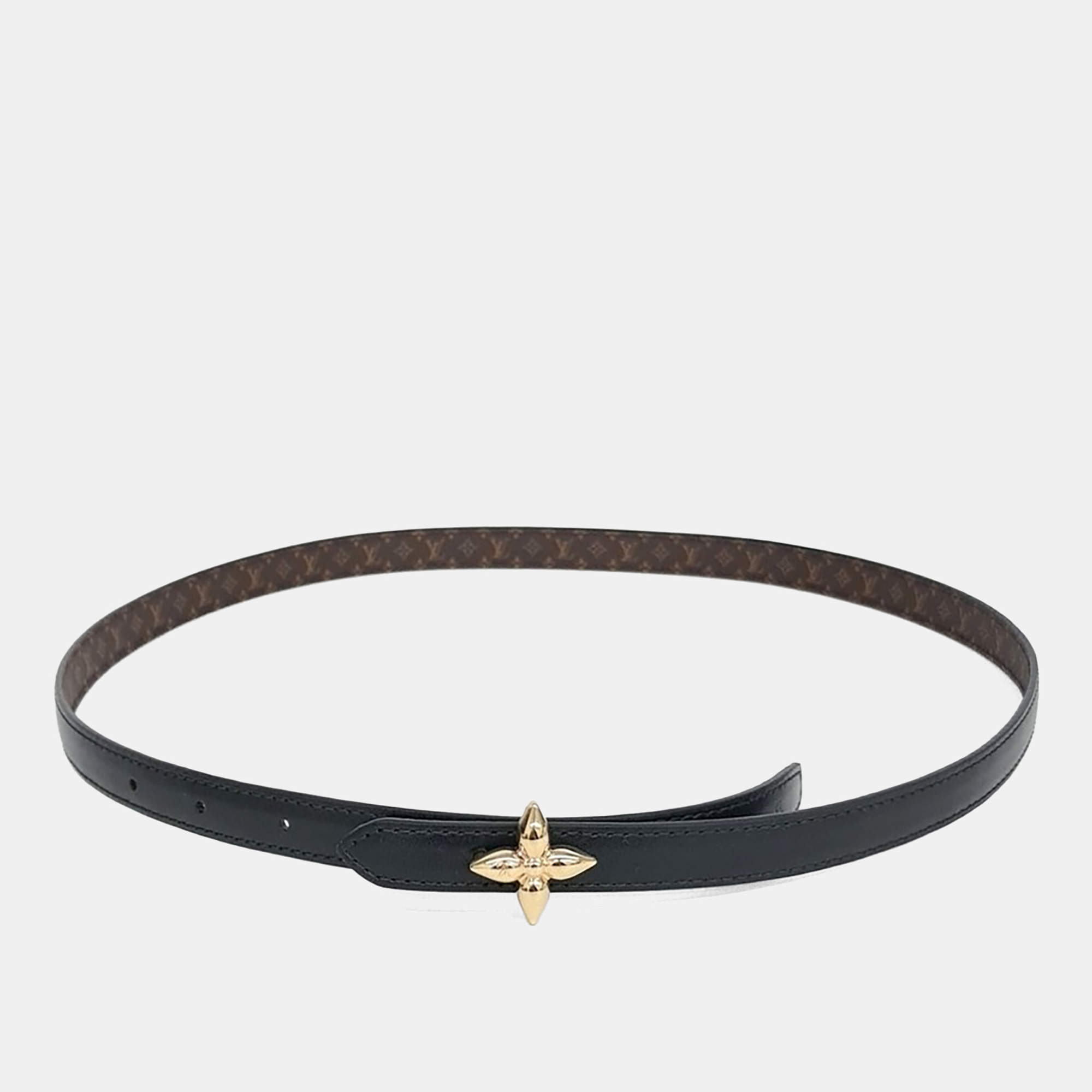 Pre Owned Louis Vuitton Mini Flower Reversible Belt
