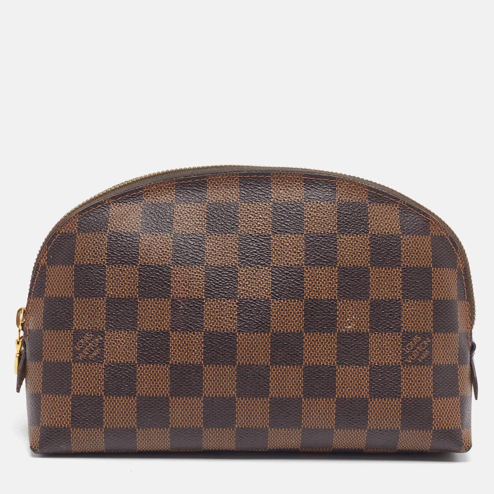 Pre Owned  Louis Vuitton Cosmetic GM Damier Ebene Canvas Pouch 