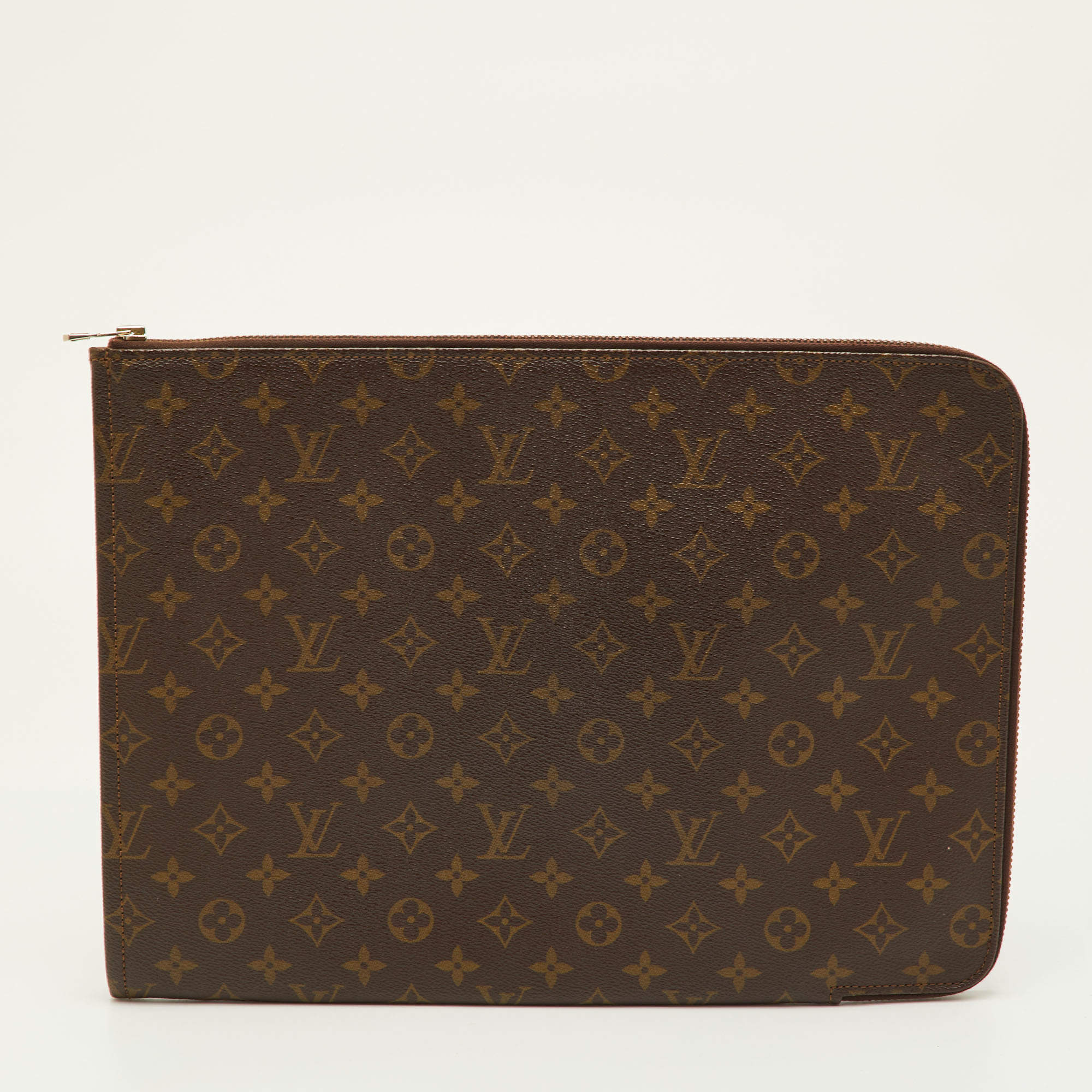 Pre Owned Louis Vuitton Pochette Voyage Monogram Canvas Document Holder