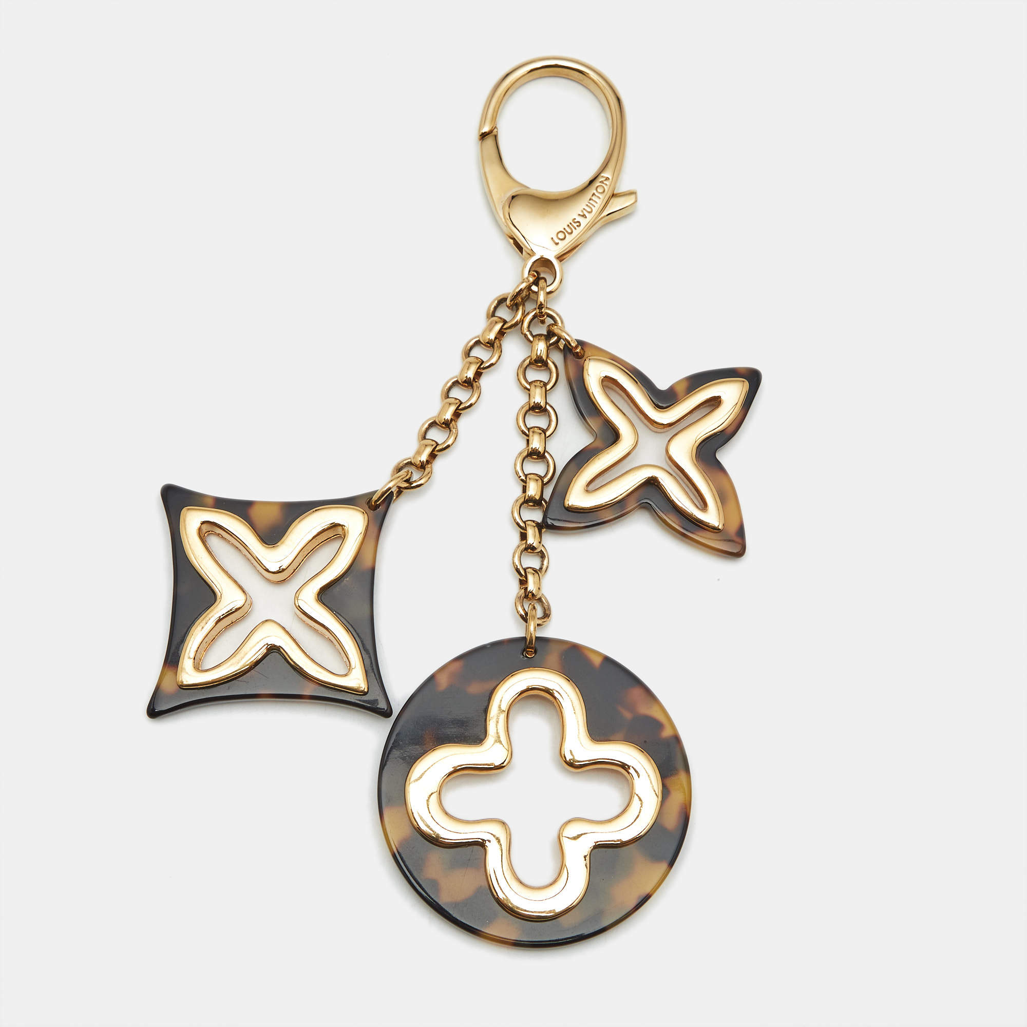 Pre Owned Louis Vuitton Tortoise Shell Resin Insolence Bag Charm