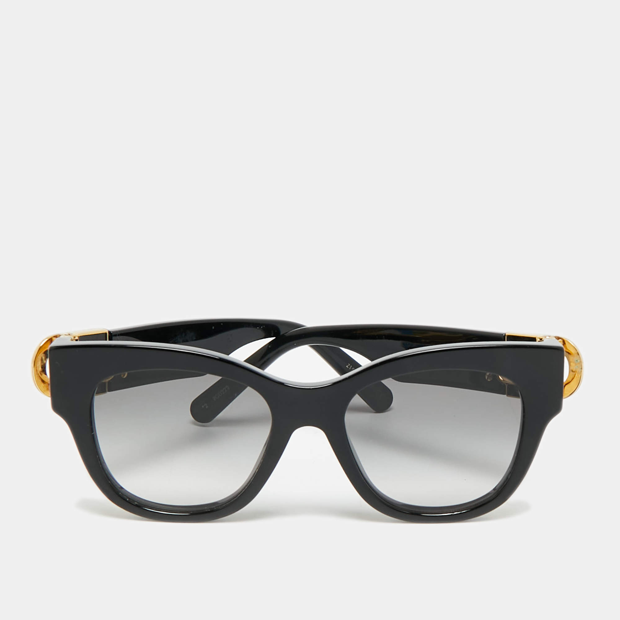 Pre Owned Louis Vuitton Black Z1568W Link PM Cat Eye Sunglasses