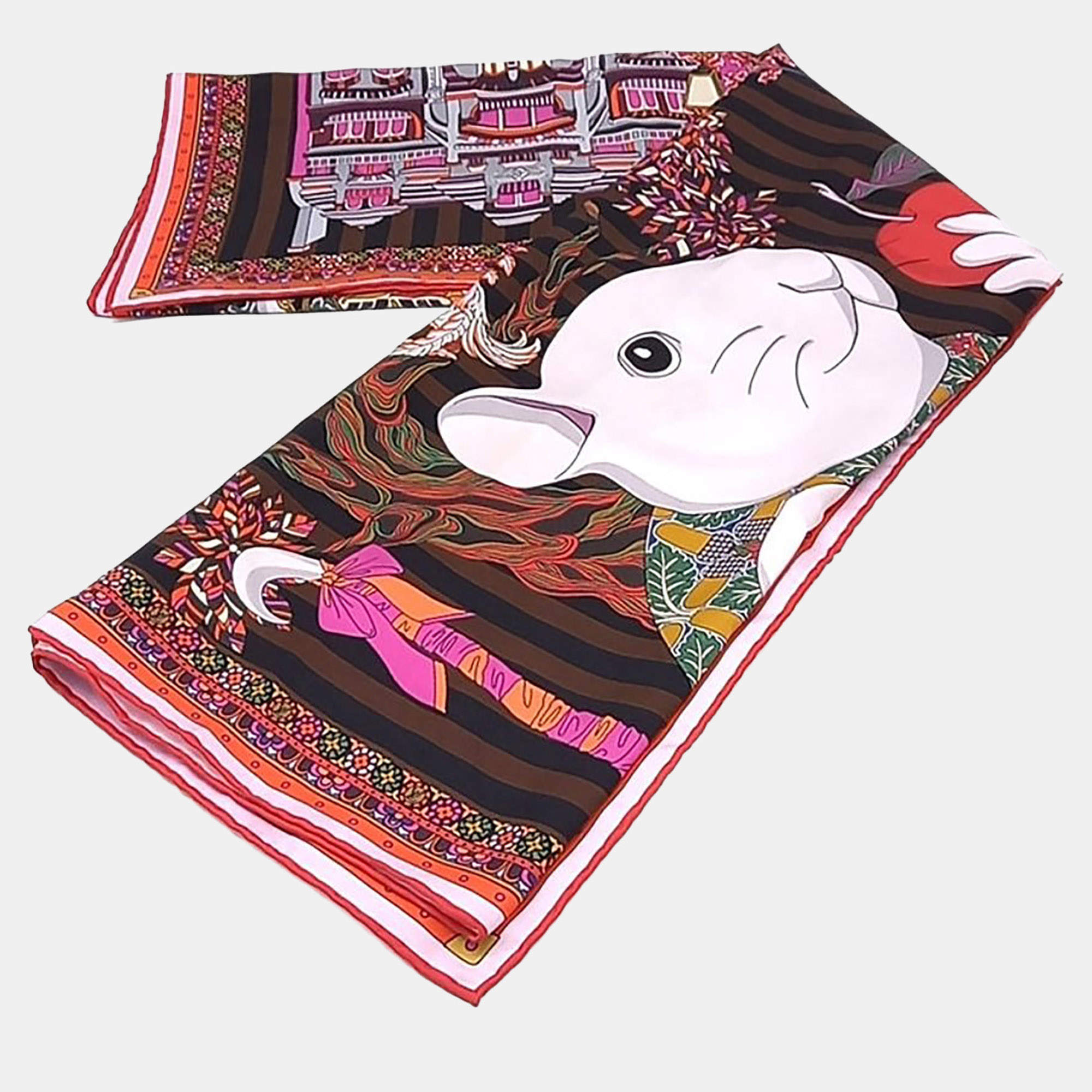 Pre Owned Louis Vuitton Multicolor silk scarf