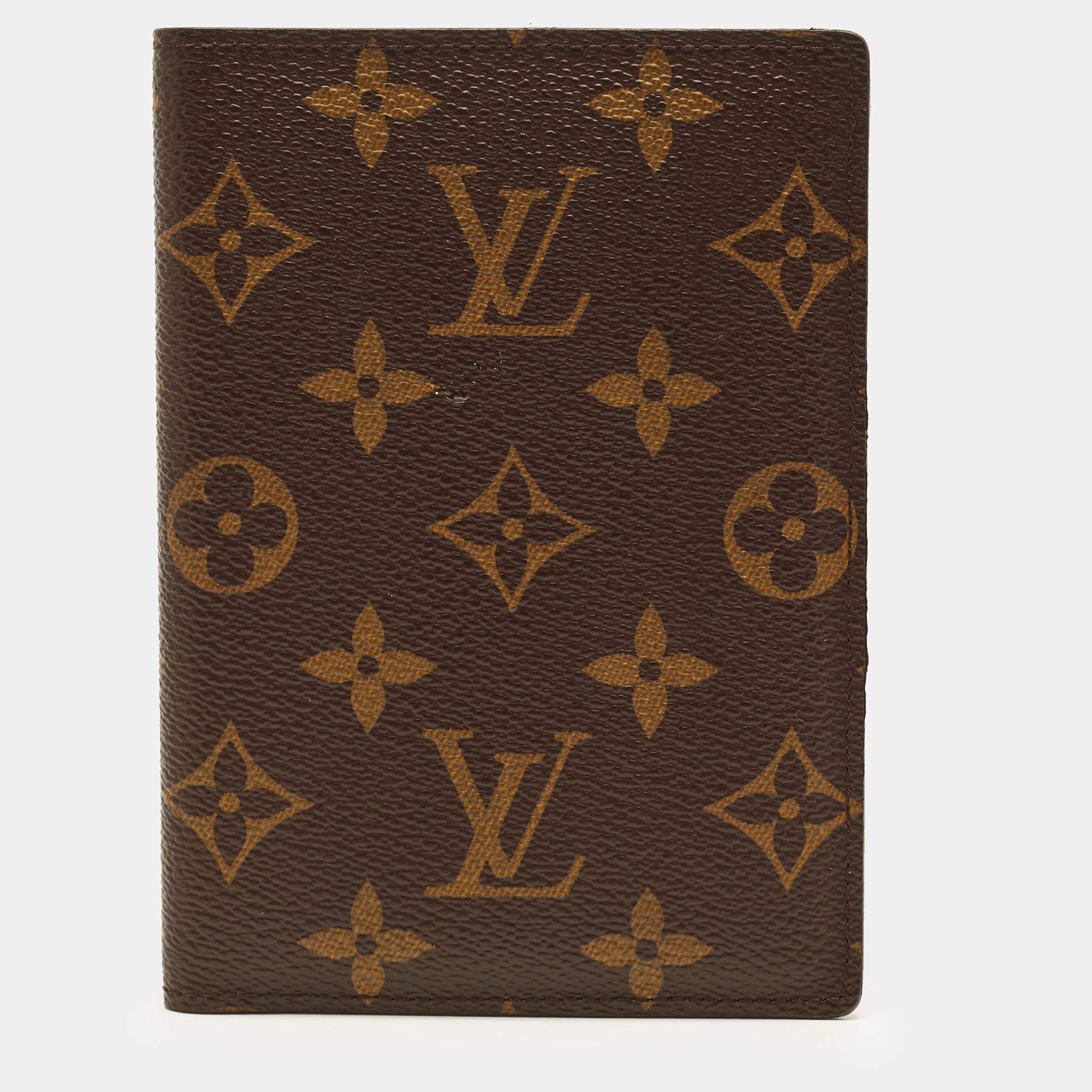 Pre Owned Louis Vuitton Passport Cover Monogram Canvas