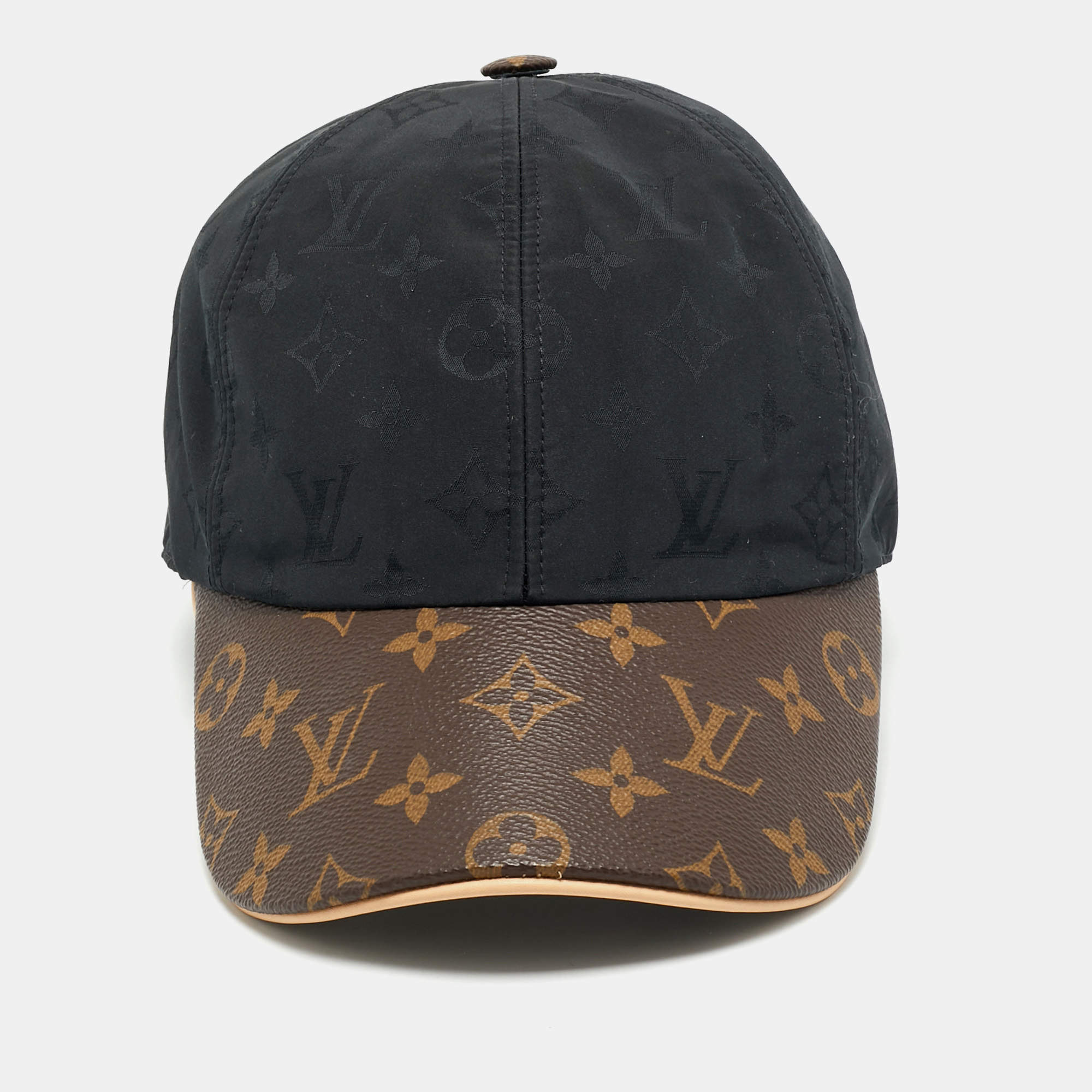 مملوكة مسبقًا Louis Vuitton Black Monogram Synthetic and Leather Get Ready Cap M 