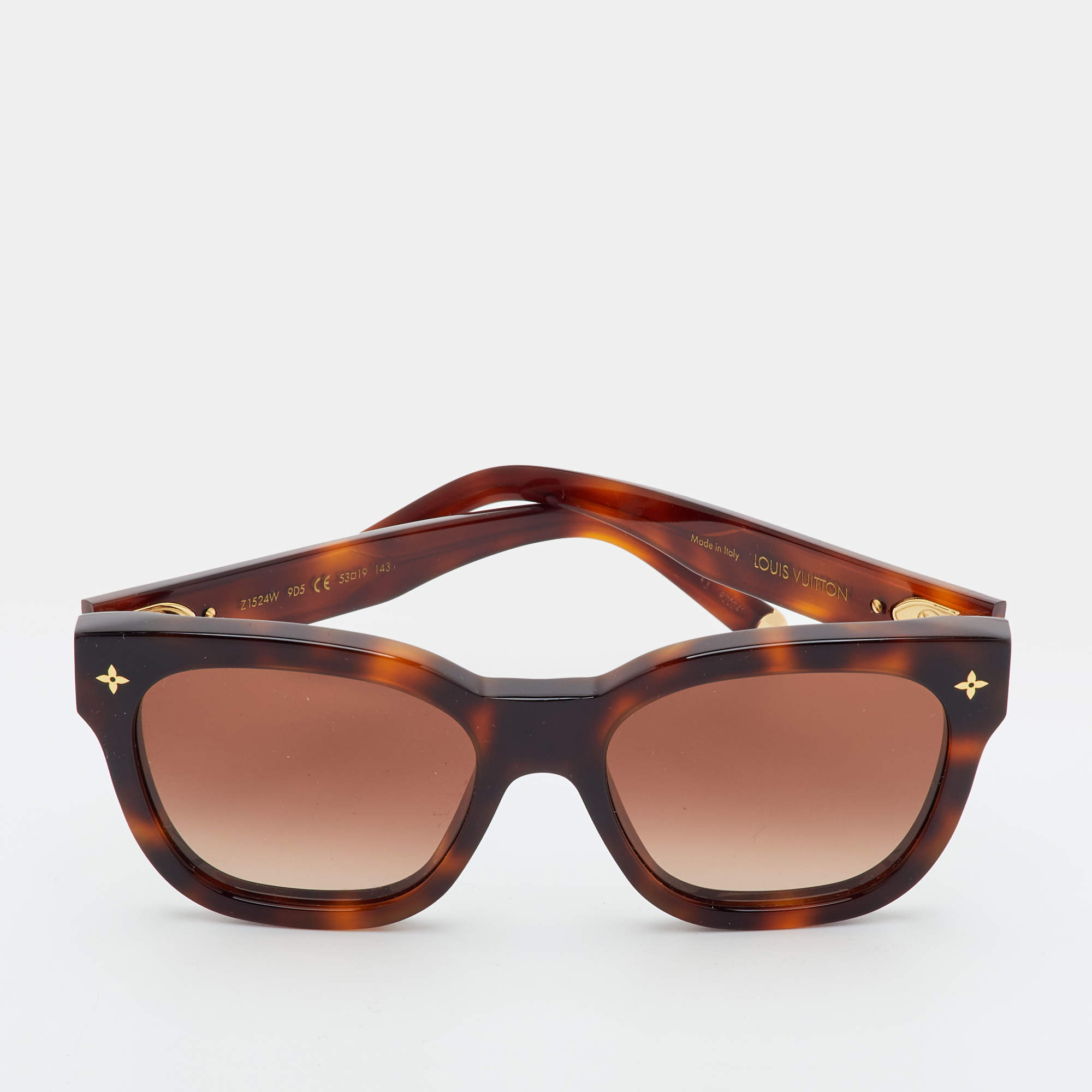Pre Owned Louis Vuitton Tortoise/Brown Gradient Z1524W My Monogram Square Sunglasses