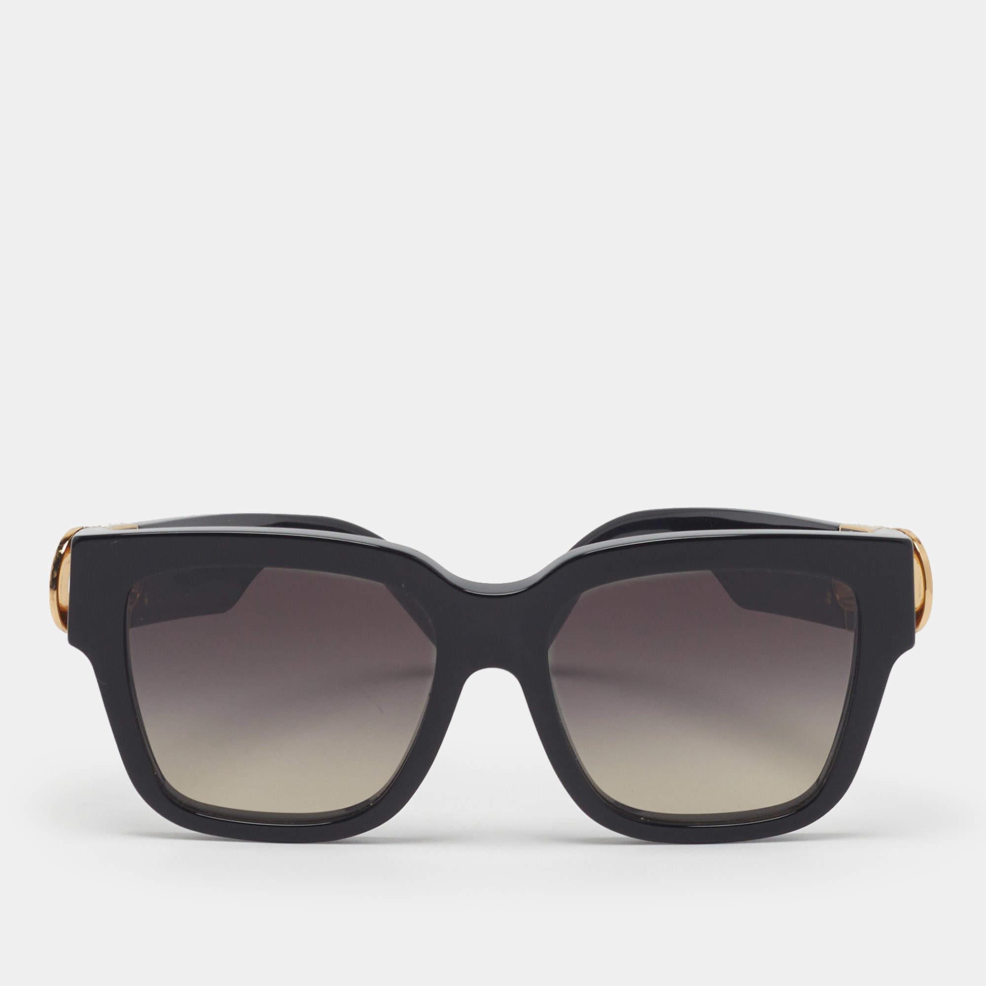 Pre Owned Louis Vuitton Black Gradient Z1566W LV Link PM Square Sunglasses 