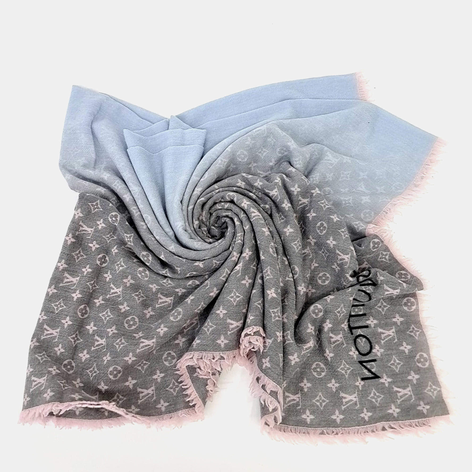 Pre Owned Louis Vuitton Wool Scarf