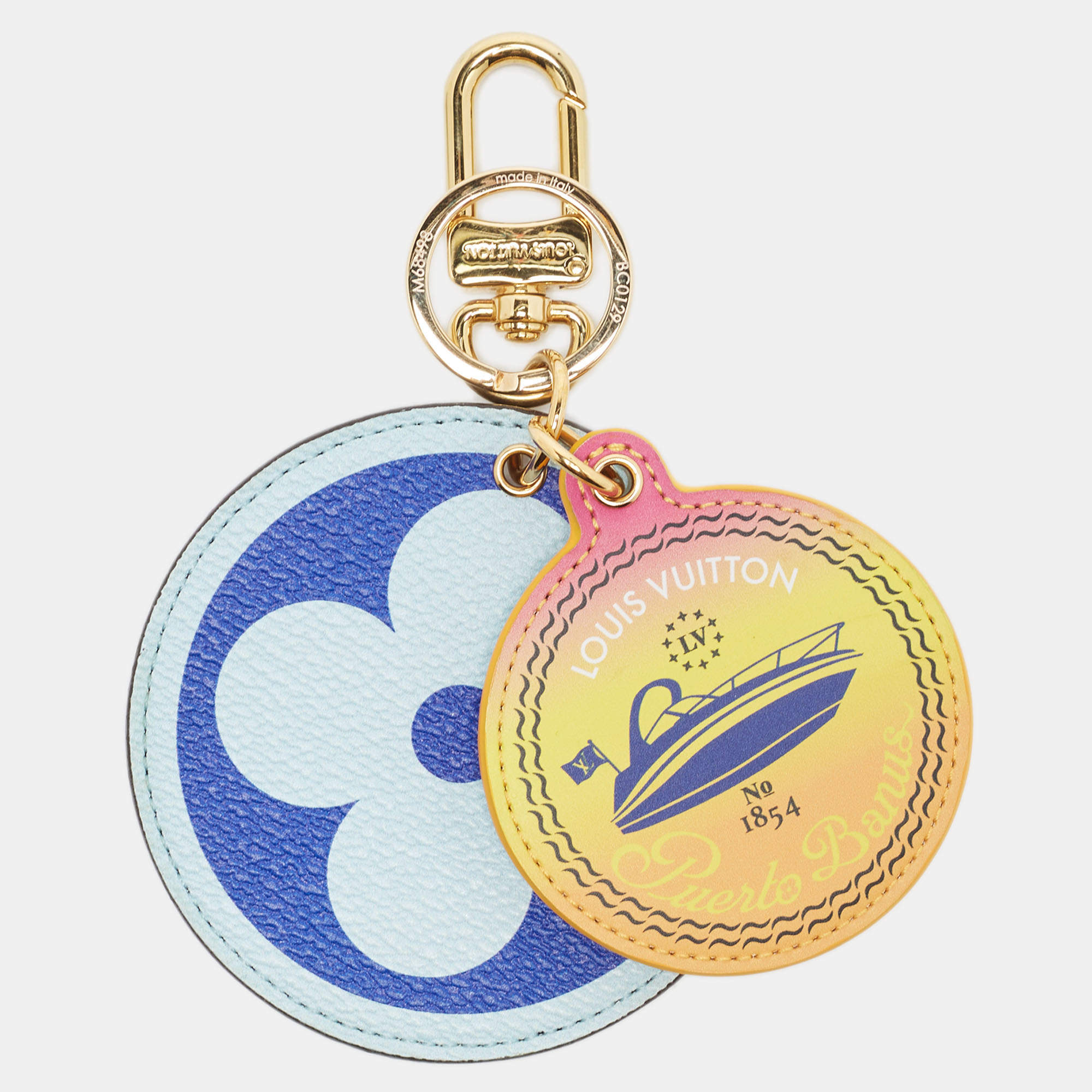 Pre Owned Louis Vuitton Illustre Puerto Banus Key Holder and Bag Charm Monogram Canvas