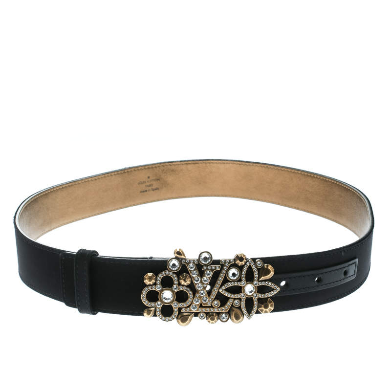 black lv belt womens