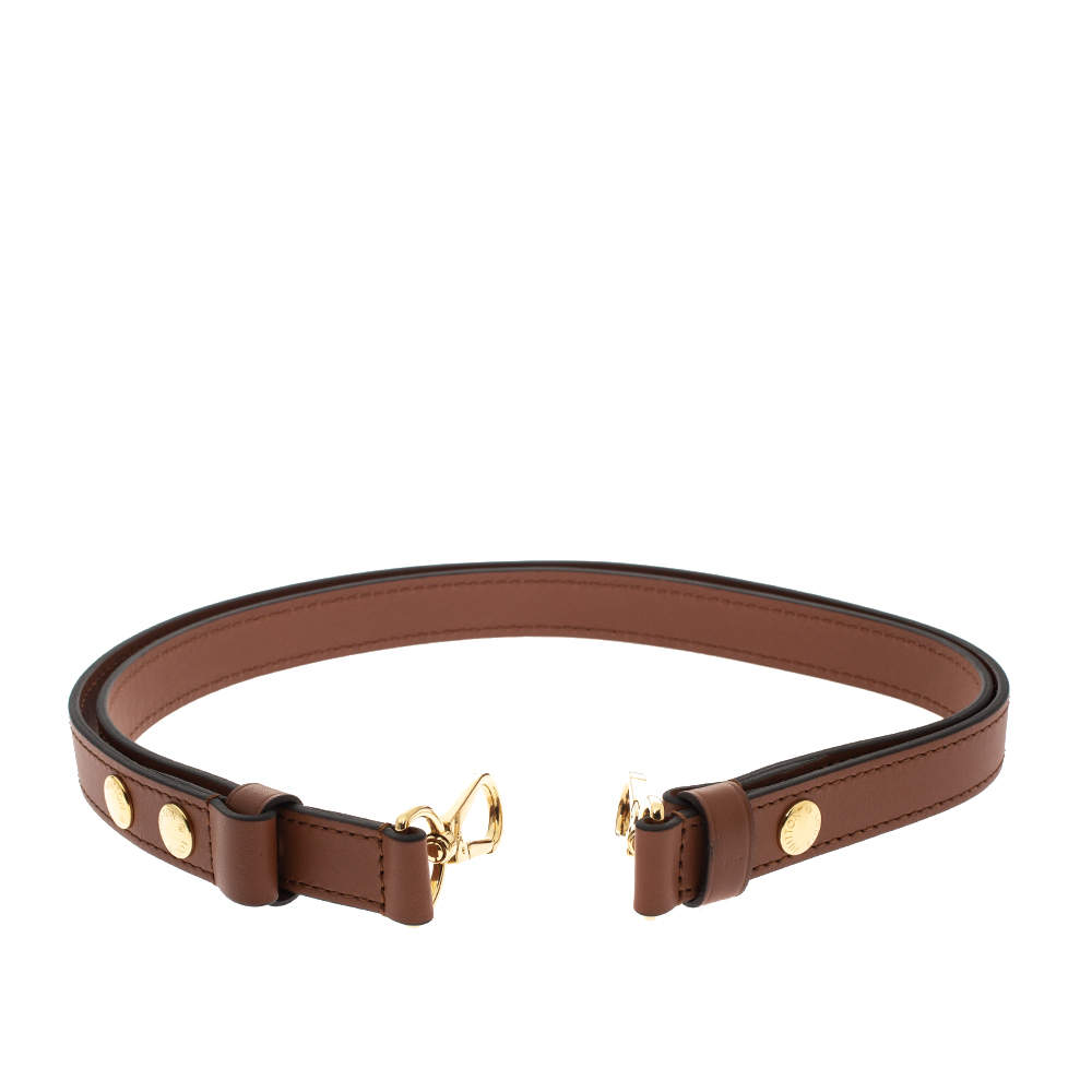 Pre Owned حمالة كتف لوي فيتون قابلة للضبط حقيبة جلد بنية