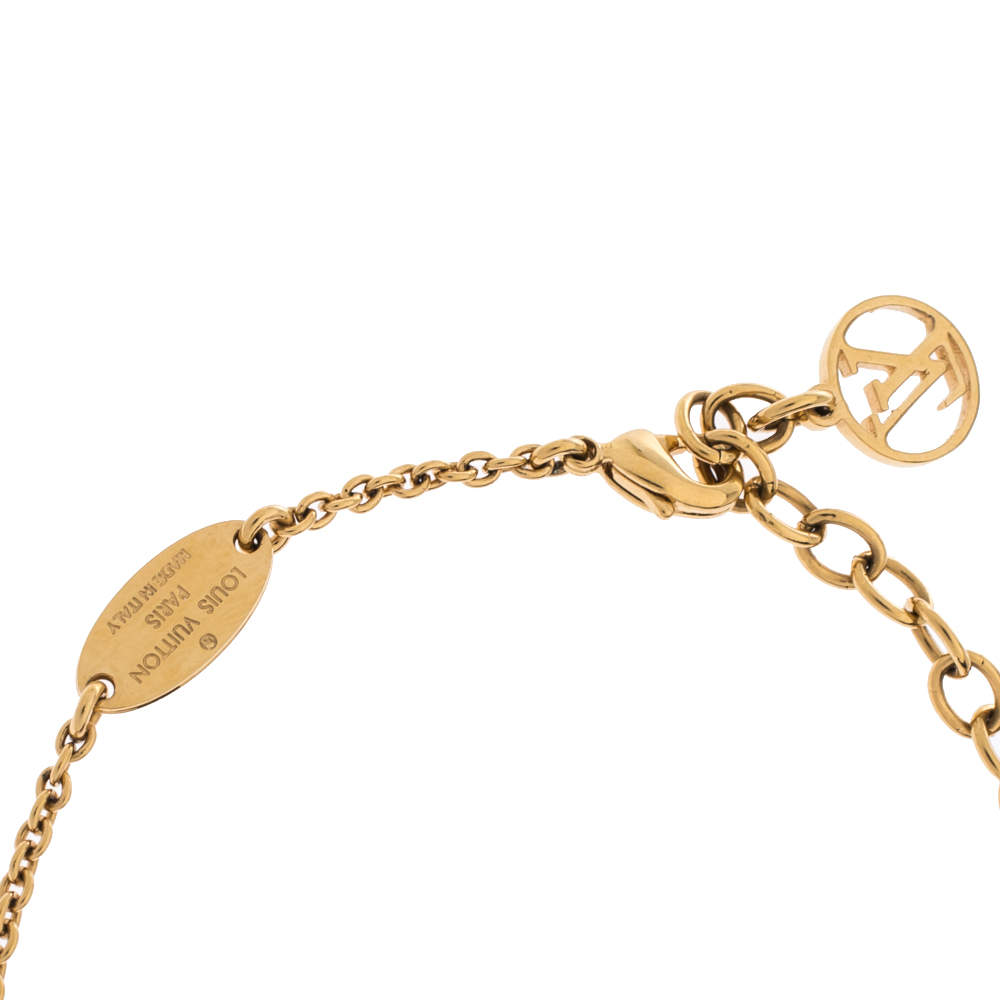 Louis Vuitton Gold Tone LV & Me Letter M Bracelet – The Closet