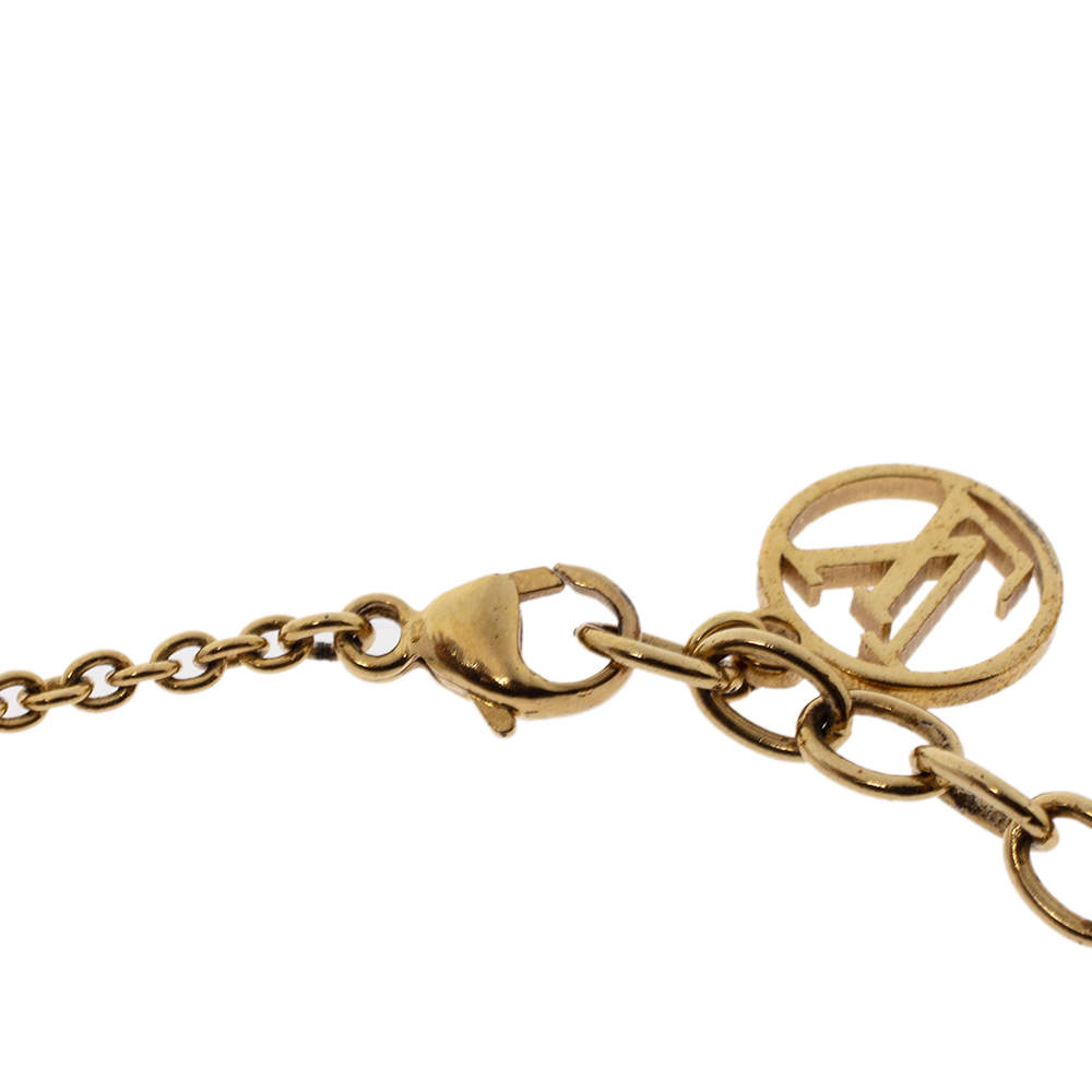 Louis Vuitton Gold Tone Flower Full Bracelet – The Closet