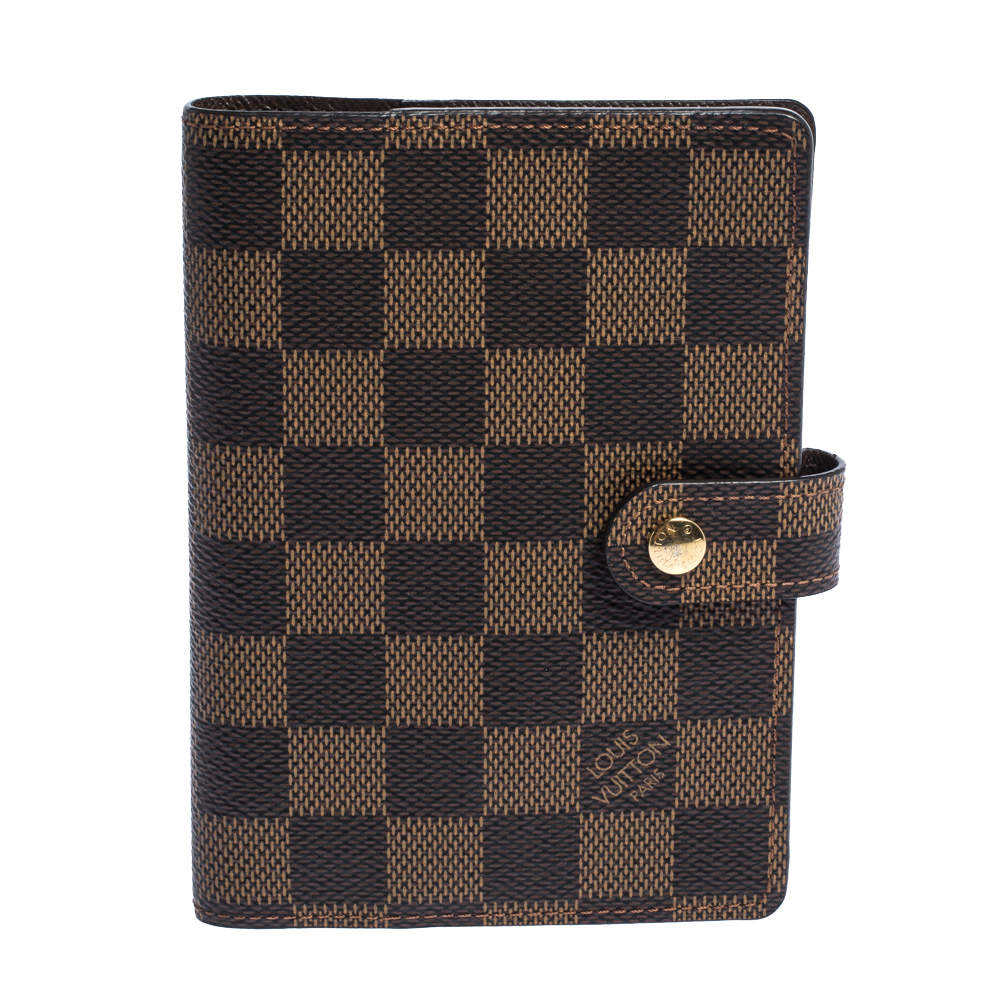 مملوكة مسبقًا Louis Vuitton Damier Ebene Large Ring Agenda Cover