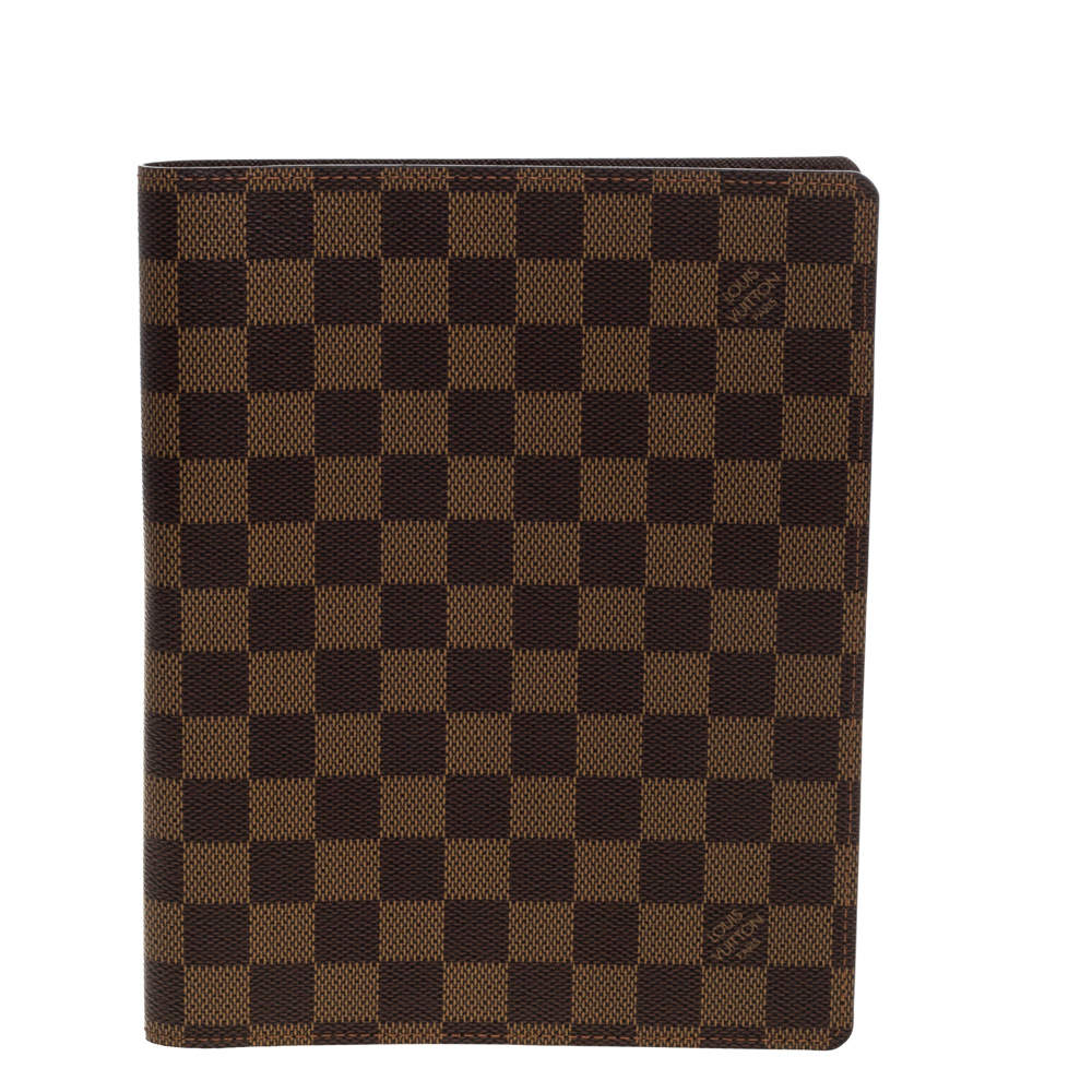 Pre Owned Louis Vuitton Damier Ebene Canvas Agenda Cover