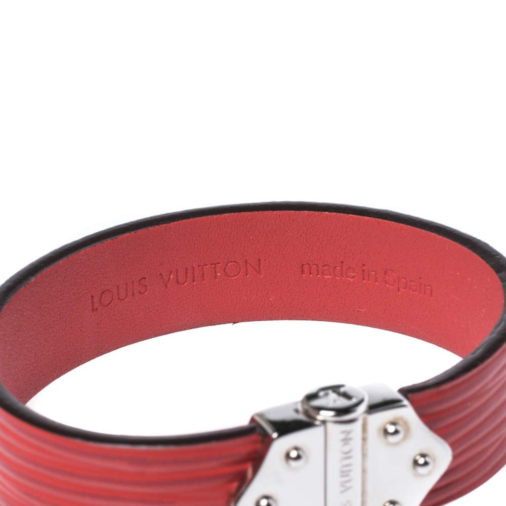 Louis Vuitton Red Epi Leather Spirit Bracelet 17 Louis Vuitton