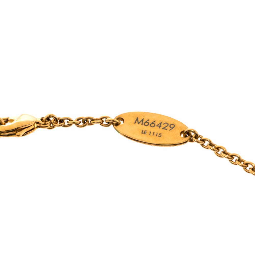 Louis Vuitton Gold Tone LV & Me Hashtag Bracelet Louis Vuitton