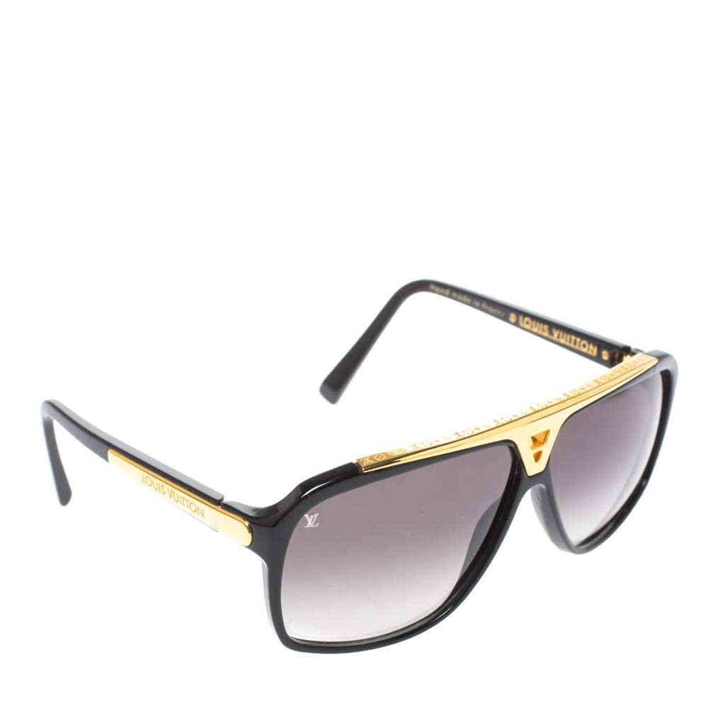 Louis Vuitton - Evidence Sunglasses Black/Gold Z0105W For Men's Accessories