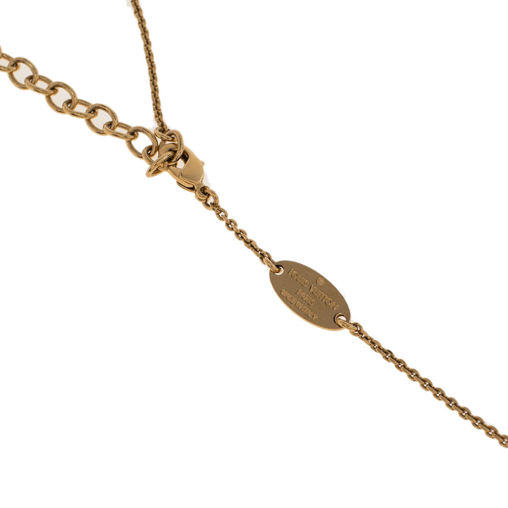 Louis Vuitton Gold Tone LV and Me M Necklace – The Closet