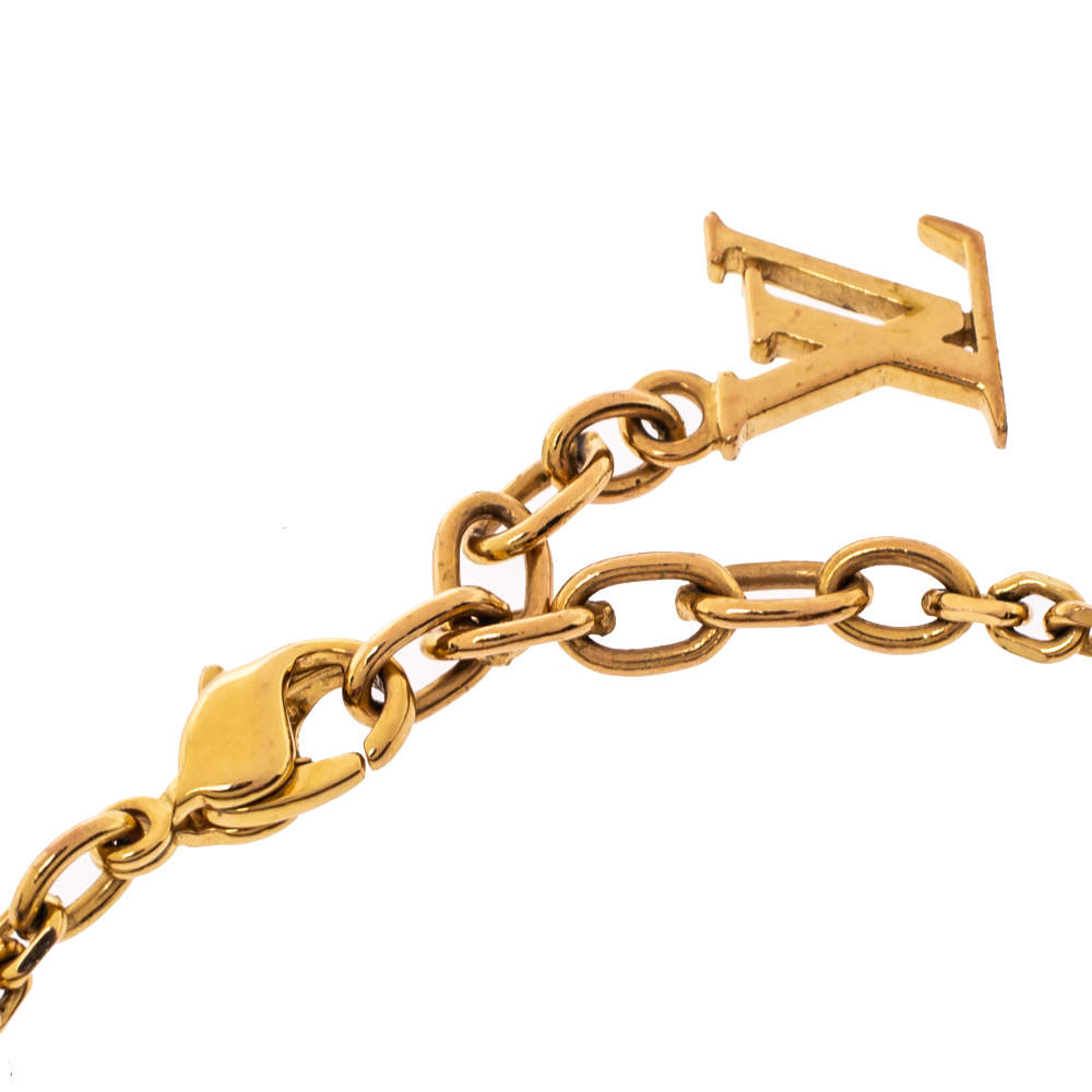 Louis Vuitton Crystal Gamble Station Bracelet - Gold-Tone Metal Station,  Bracelets - LOU706072