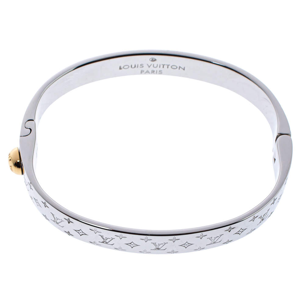 Louis Vuitton Monogram Palladium Finish Cuban Link Bracelet M00270 - DI1210