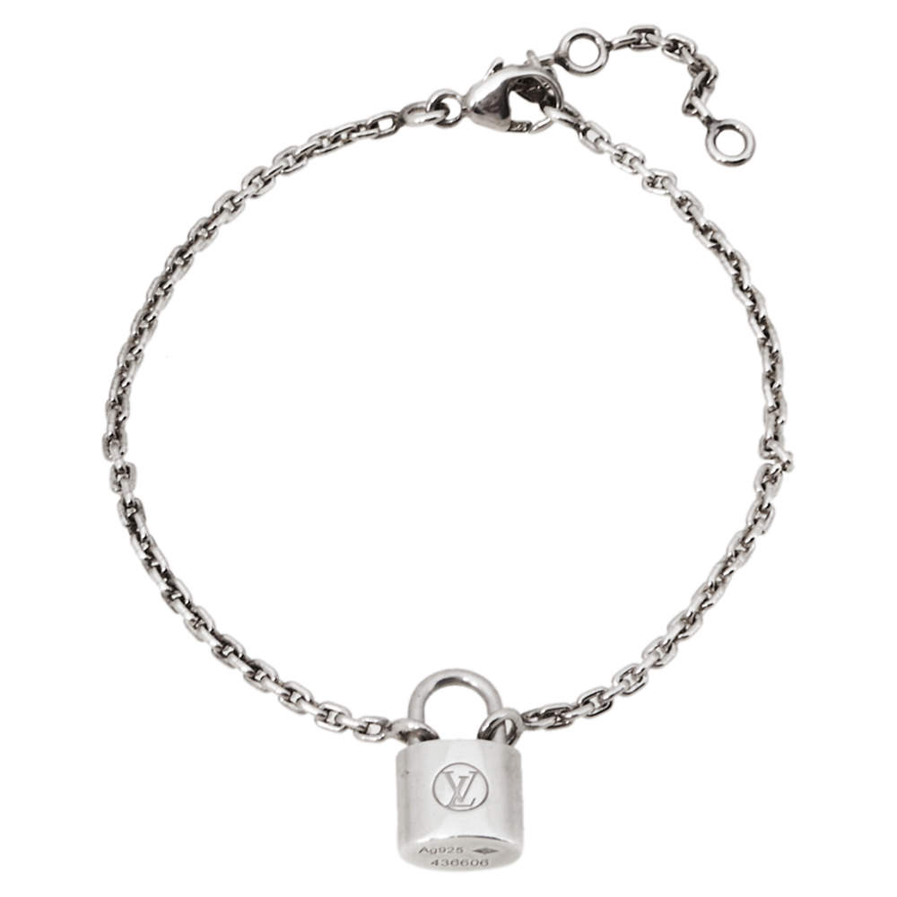 LOUIS VUITTON X UNICEF Sterling Silver Lockit Bracelet Red White 1058965 |  FASHIONPHILE