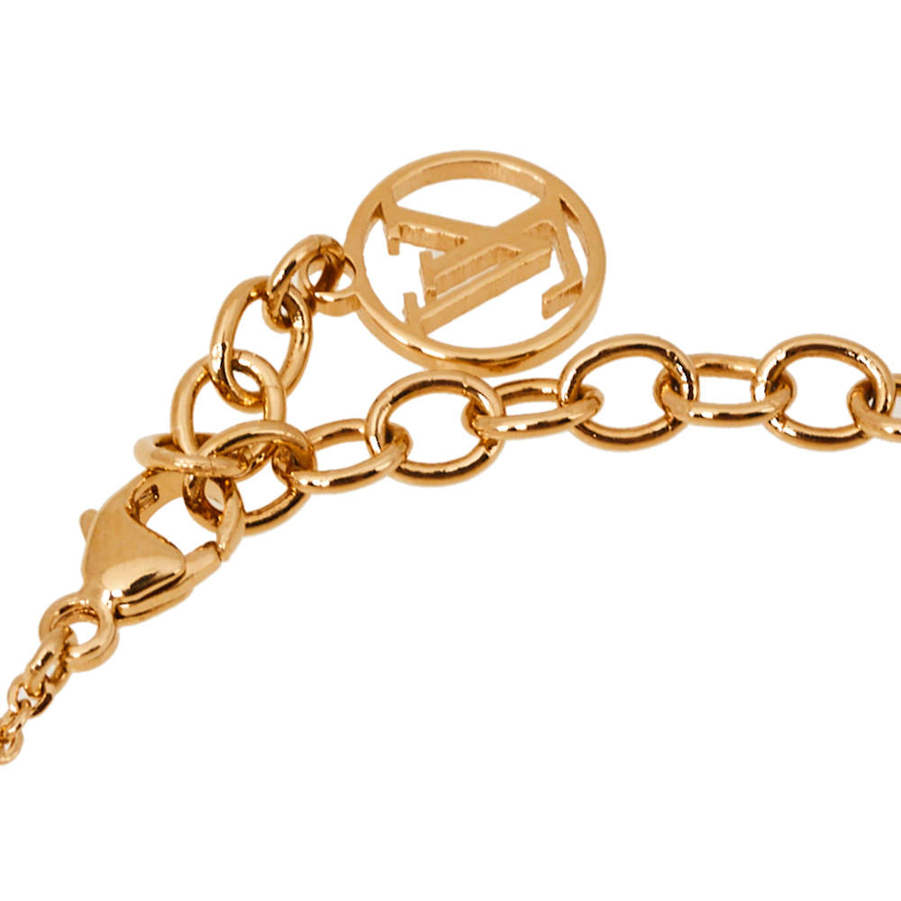 Louis Vuitton LOUIS VUITTON Bracelet Women's Brasserie Gambling Gold M65209  Rhinestone