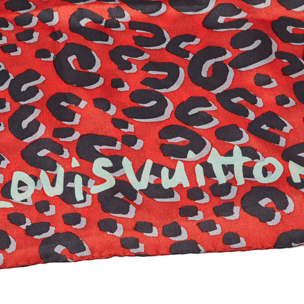 Leopard Silk Scarf - Red – Shiver + Duke