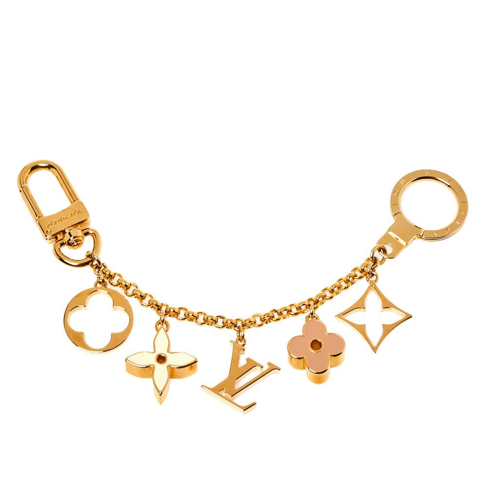 Louis Vuitton Gold-Tone Fleur de Monogram Bag Charm Chain - LV Bags
