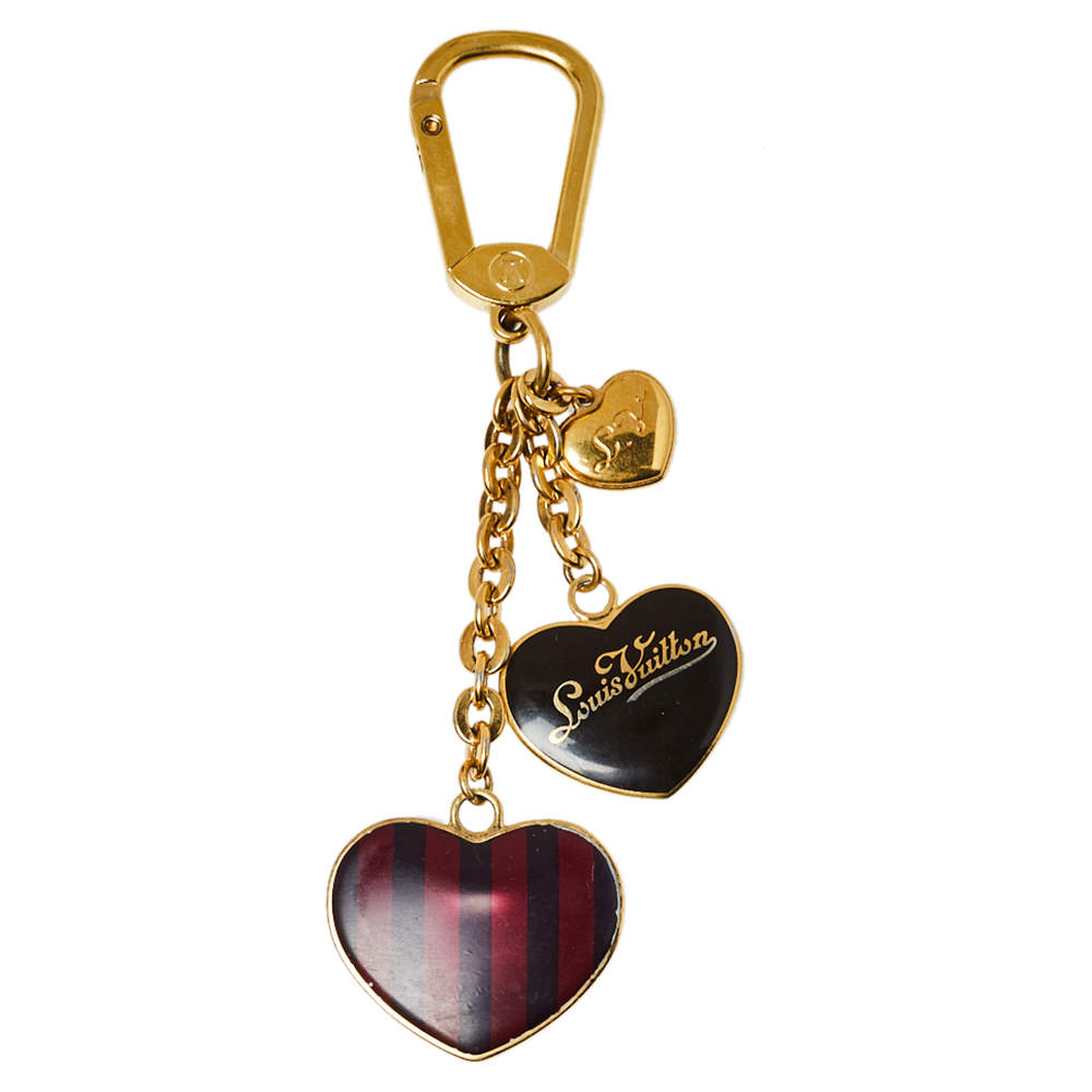 Louis Vuitton Louis Vuitton Coeur Rayures Bag Charm Heart Shaped Key