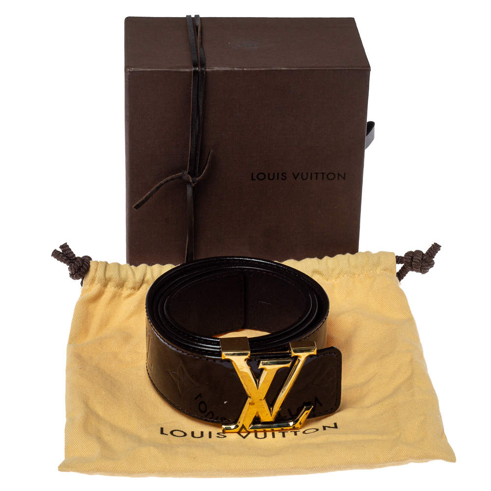 Louis Vuitton 40mm Amarante Monogram Vernis LV Facettes Belt Size 85 -  Yoogi's Closet