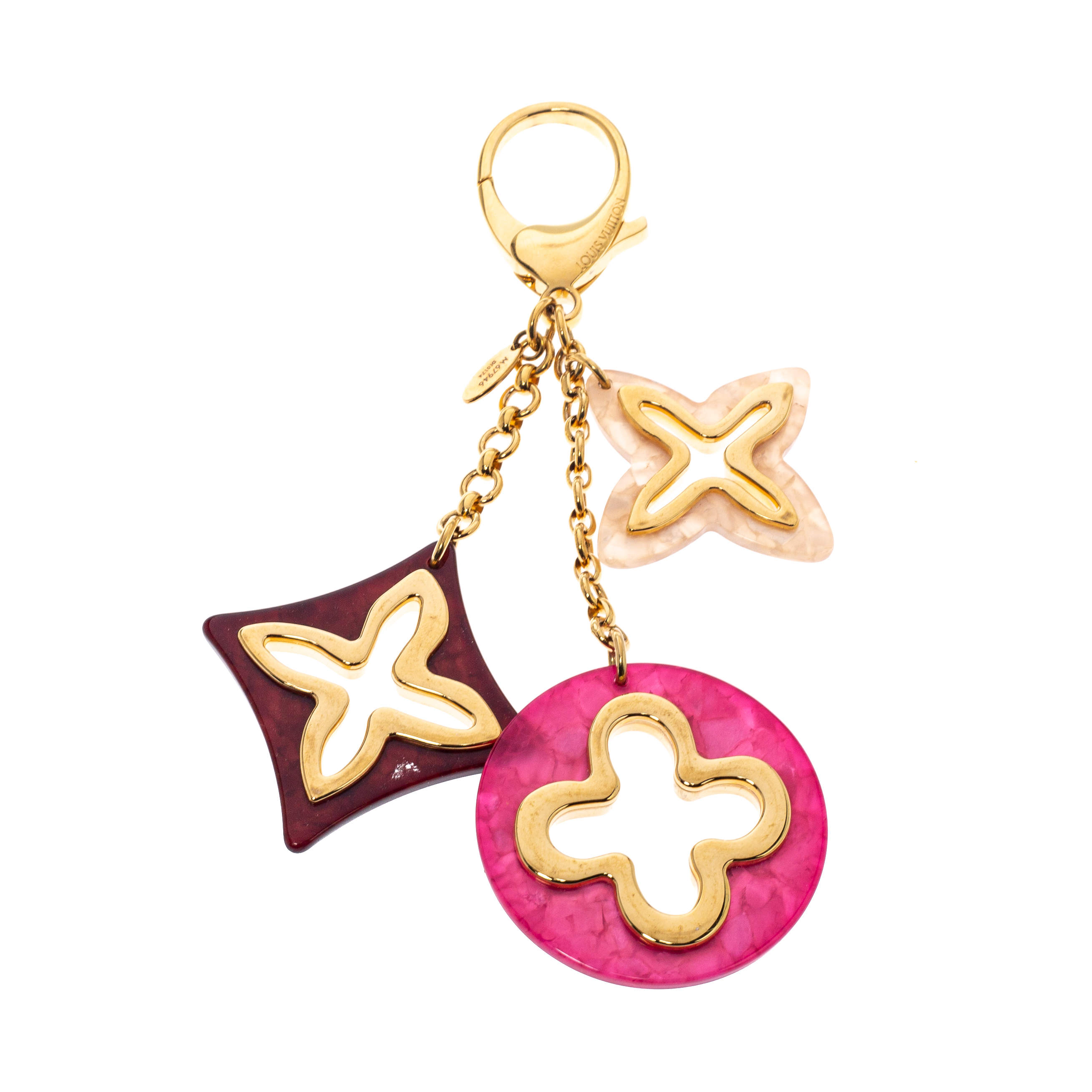 Pre Owned Louis Vuitton Insolence Multicolor Resin Gold Tone Bag Charm