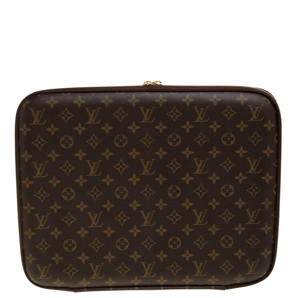 Louis Vuitton Monogram Laptop Case '15, Louis Vuitton Authe…