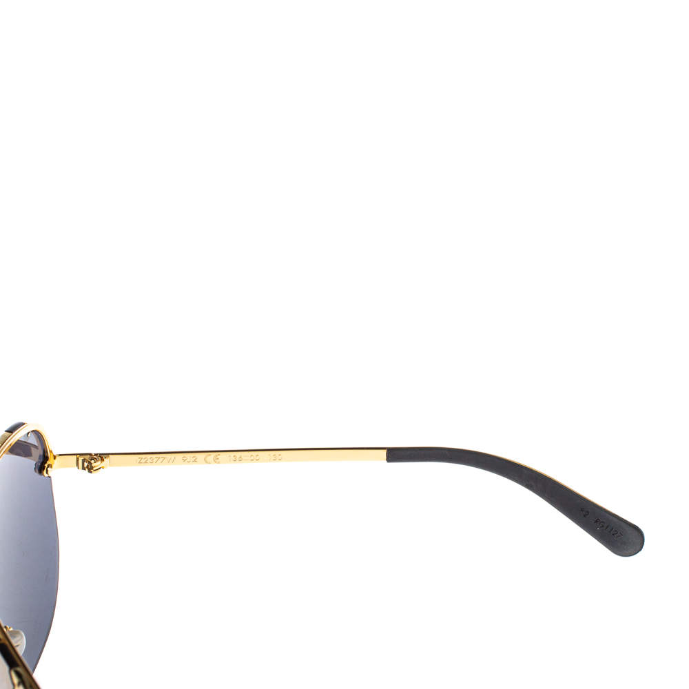 Louis Vuitton Gold Tone/ Metallic Mirrored Z2377W Shield Sunglasses