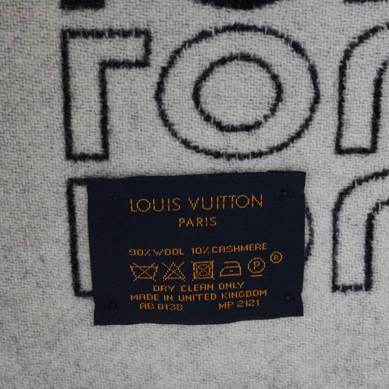 Louis Vuitton Black LV List City Tuch Wool Scarf Louis Vuitton