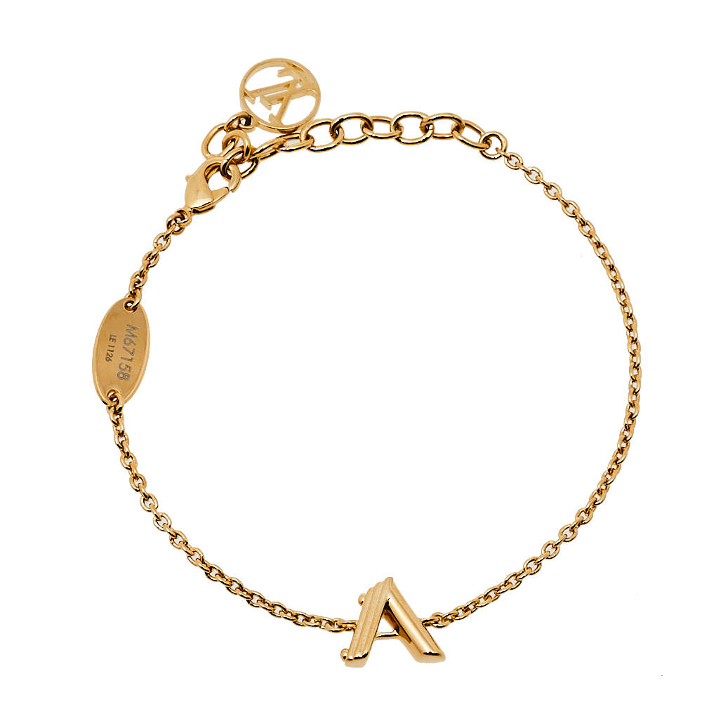 Louis Vuitton Gold and Me Letter Bracelet – The Closet