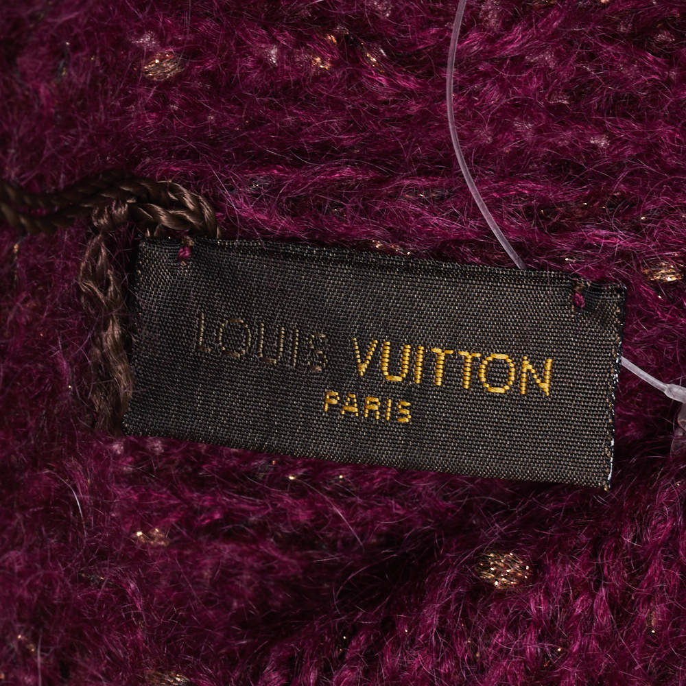 Louis Vuitton Burgundy Monogram Sunset Glitter Beanie Louis Vuitton