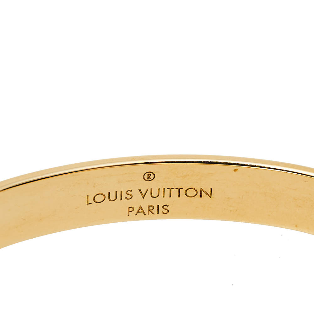 Louis Vuitton Engraved Monogram Pattern Nanogram Cuff Bracelet M Louis  Vuitton | The Luxury Closet