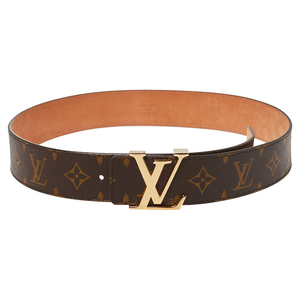 Pre Owned Louis Vuitton Monogram Canvas LV Initiales Belt 85 CM