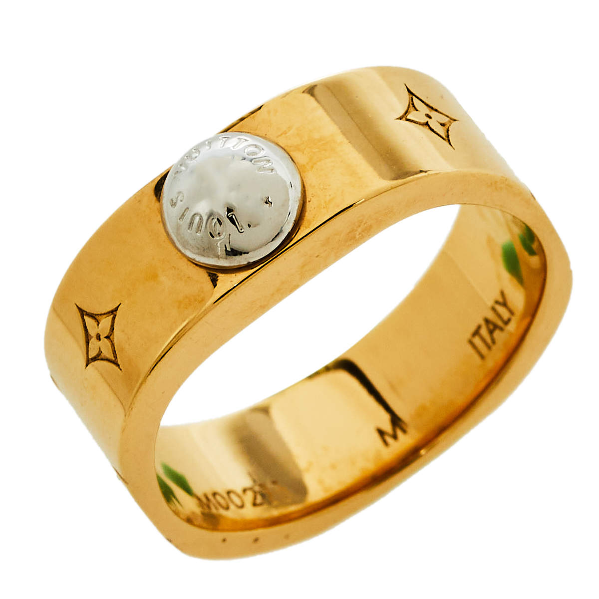 Louis Vuitton nanogram ring ring belt motif M size